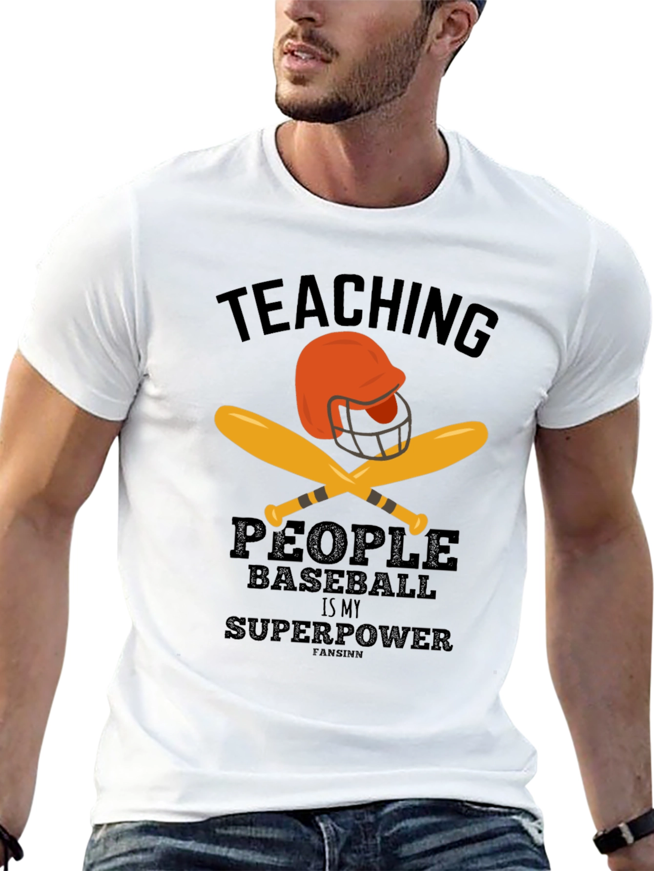 Teaching Baseball Superpower Graphic Tee