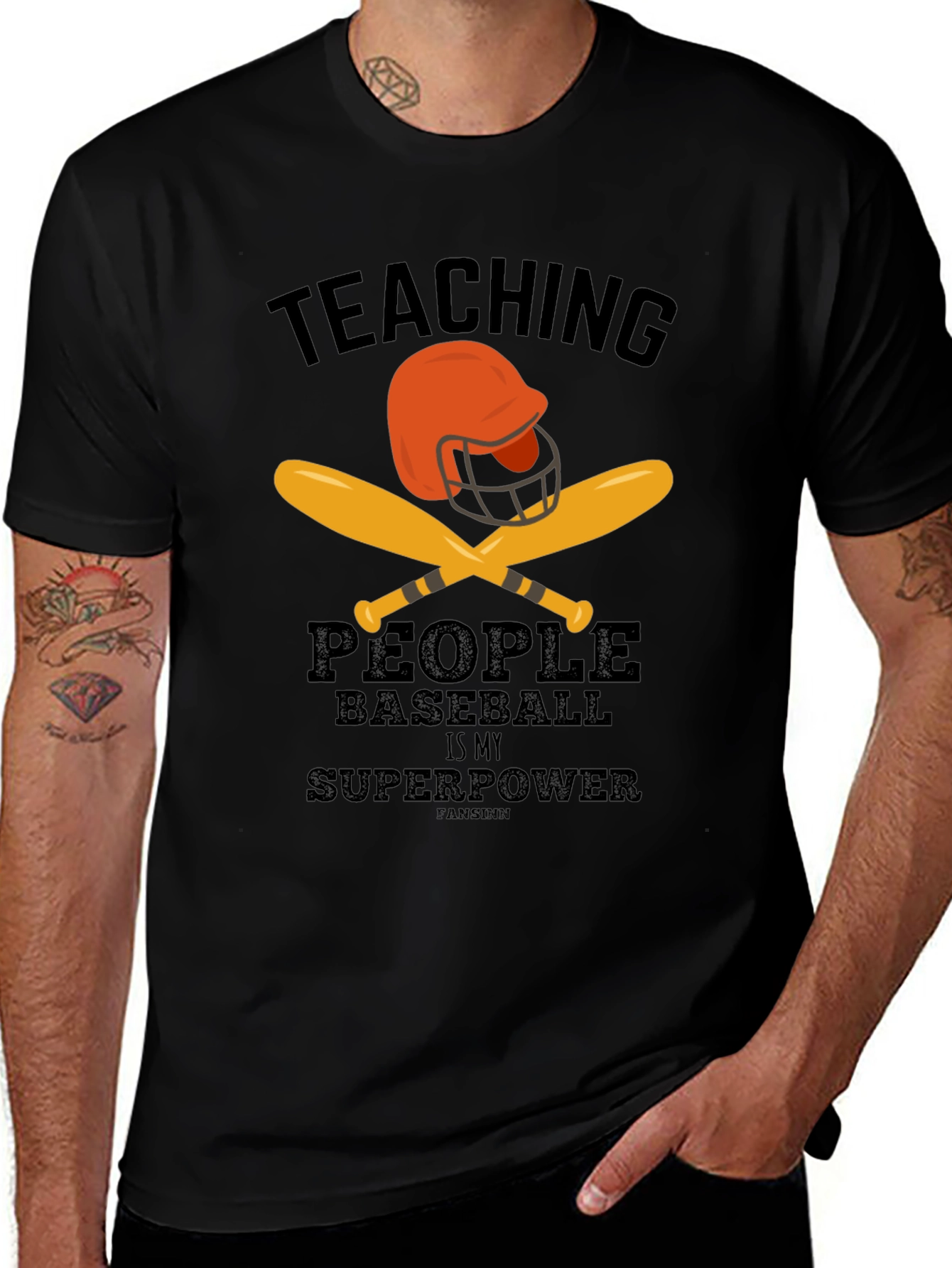 Teaching Baseball Superpower Graphic Tee