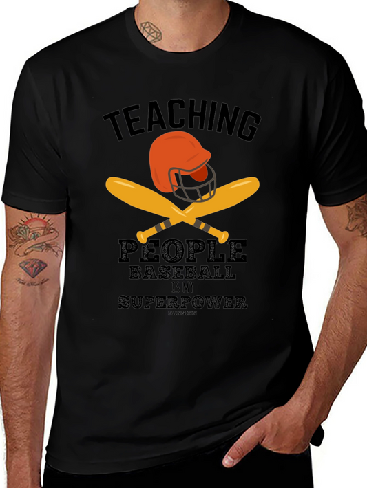 Teaching Baseball Superpower Graphic Tee