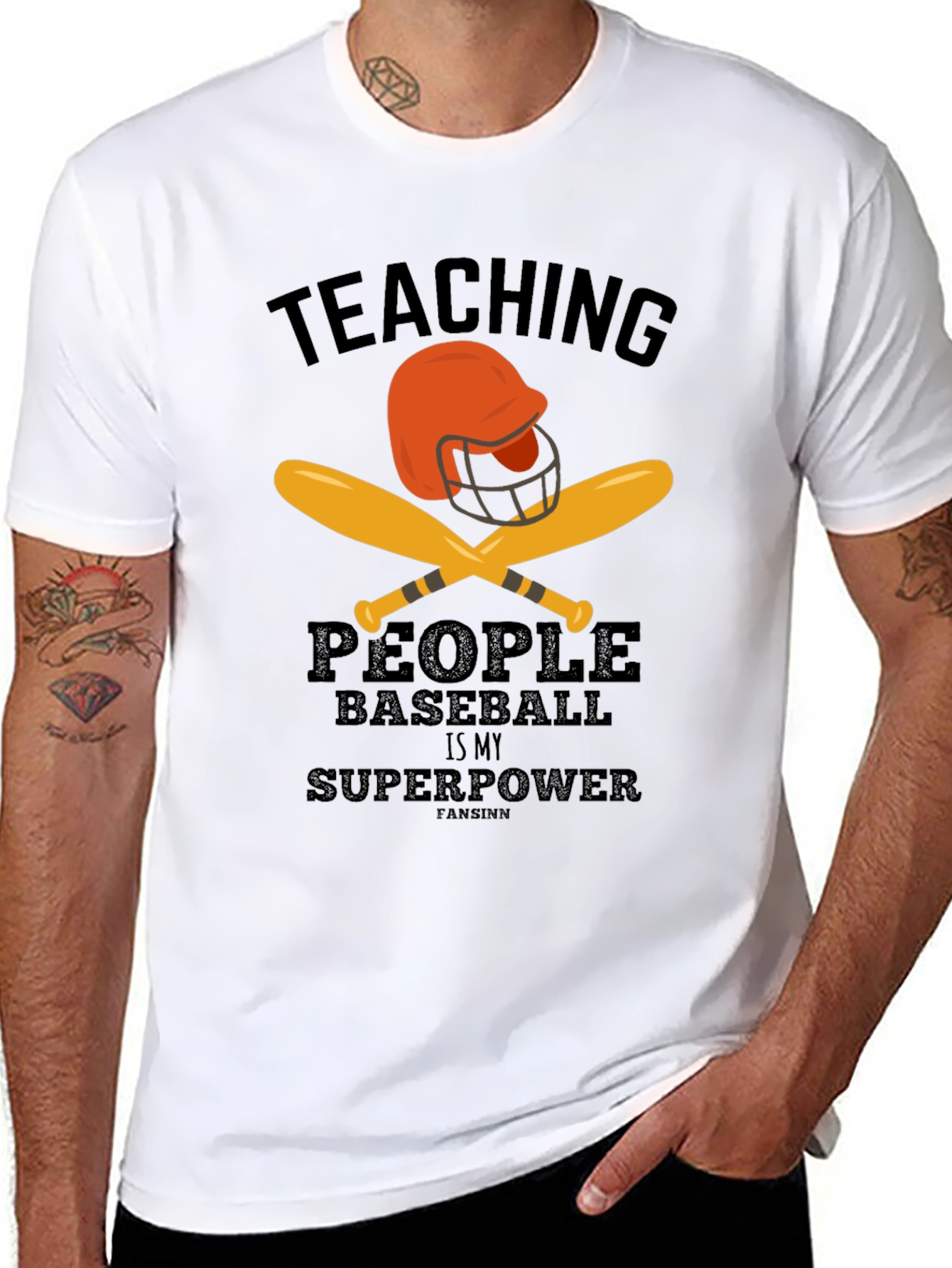 Teaching Baseball Superpower Graphic Tee