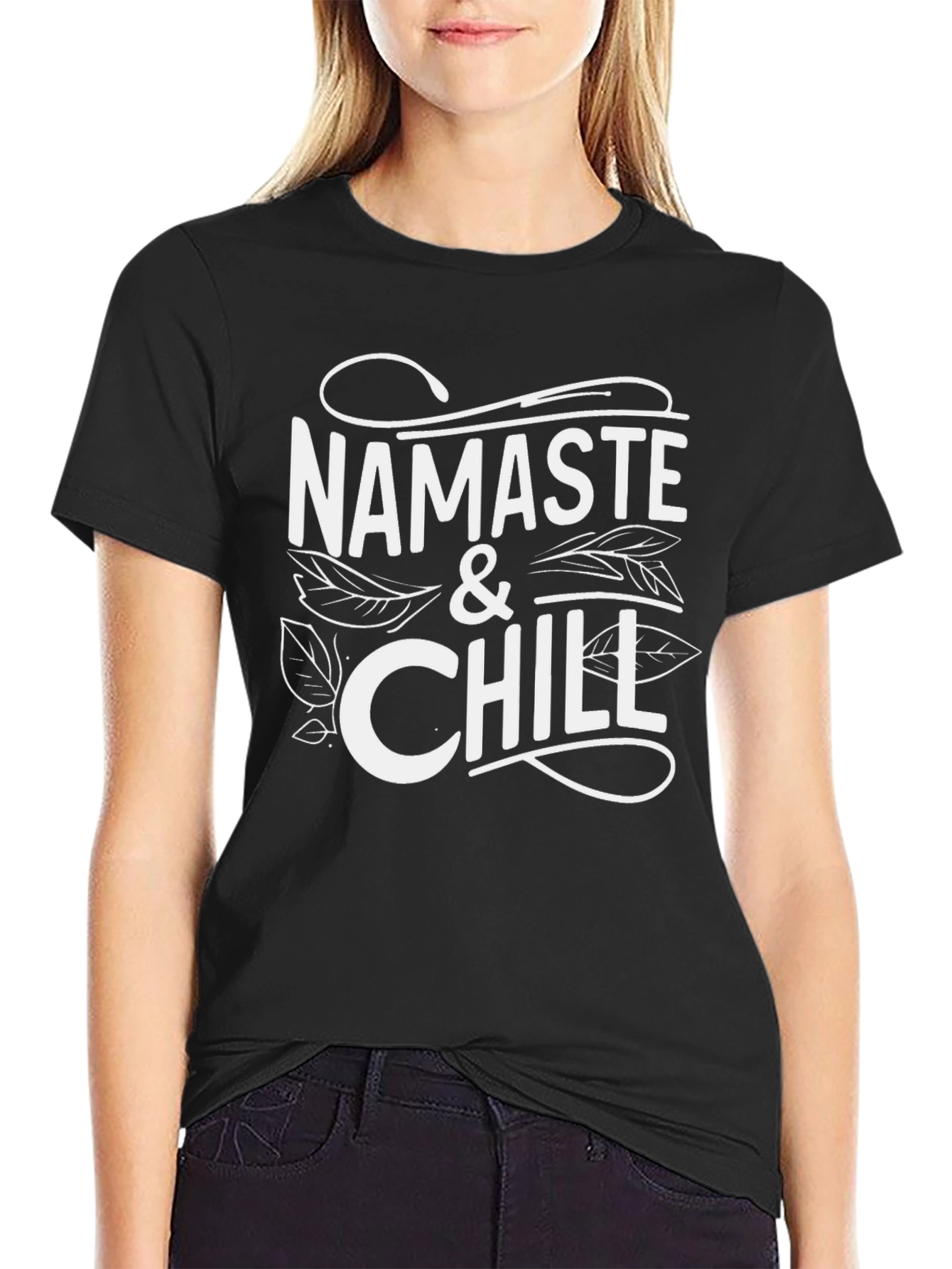 Namaste & Chill Graphic Tee - Relaxed Style