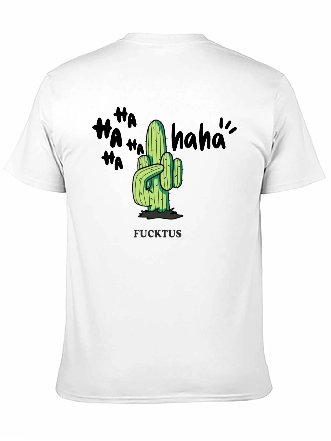Humorous FUCKTUS Cactus Graphic T-Shirt