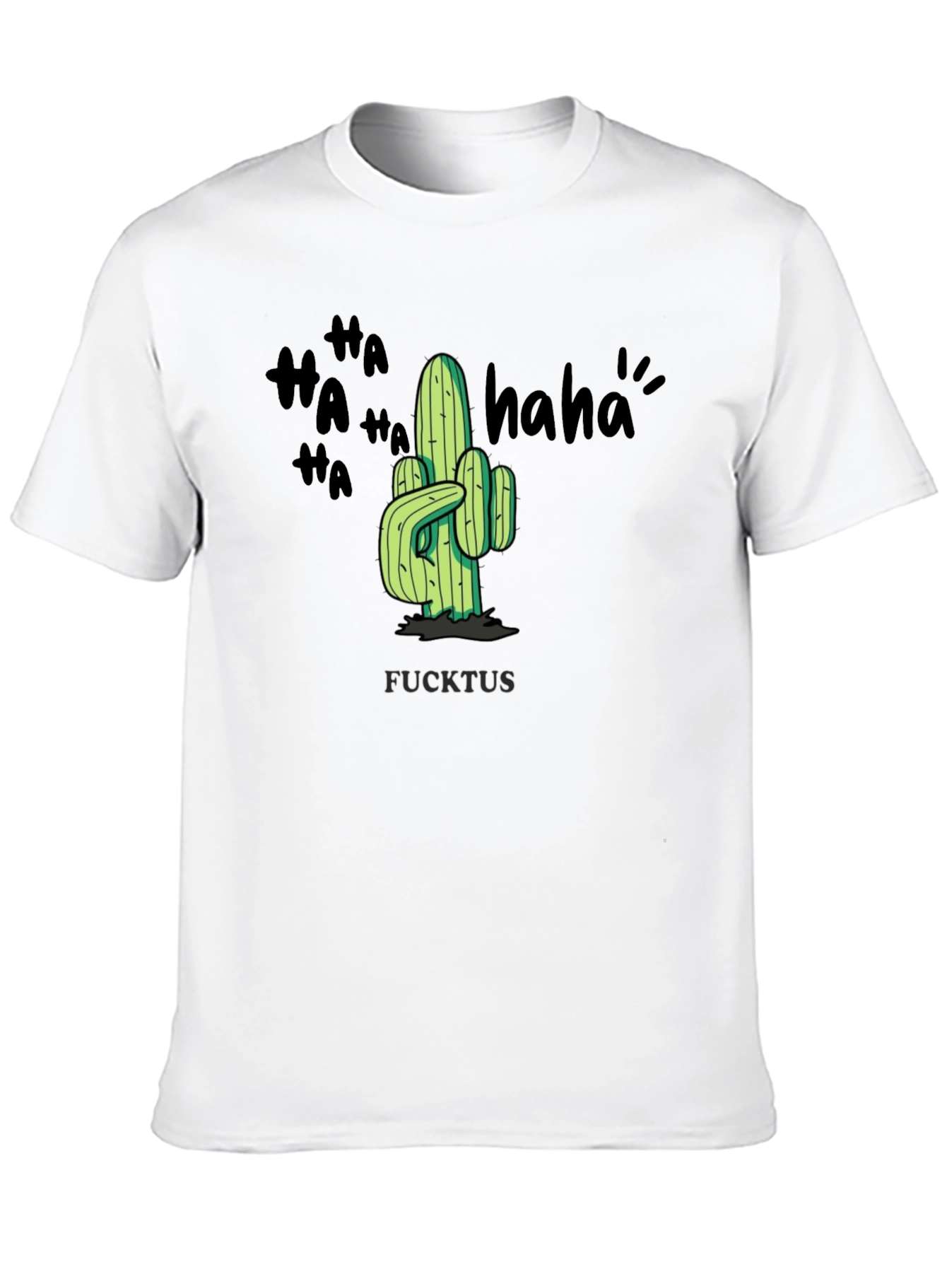 Humorous FUCKTUS Cactus Graphic T-Shirt