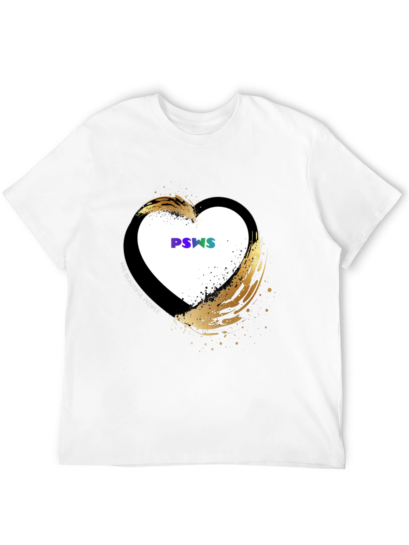 Stylish Black Heart Graphic T-Shirt