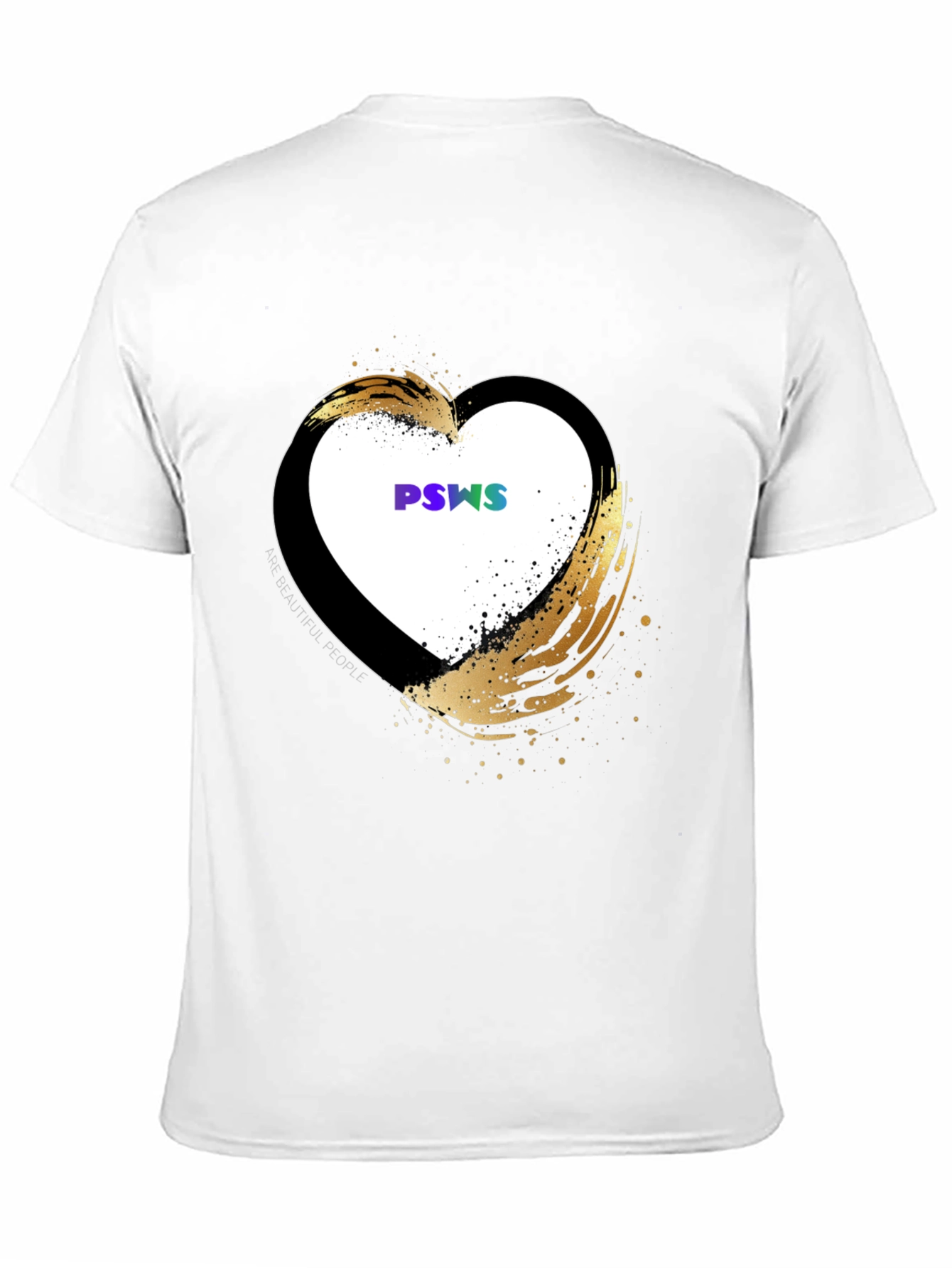 Stylish Black Heart Graphic T-Shirt