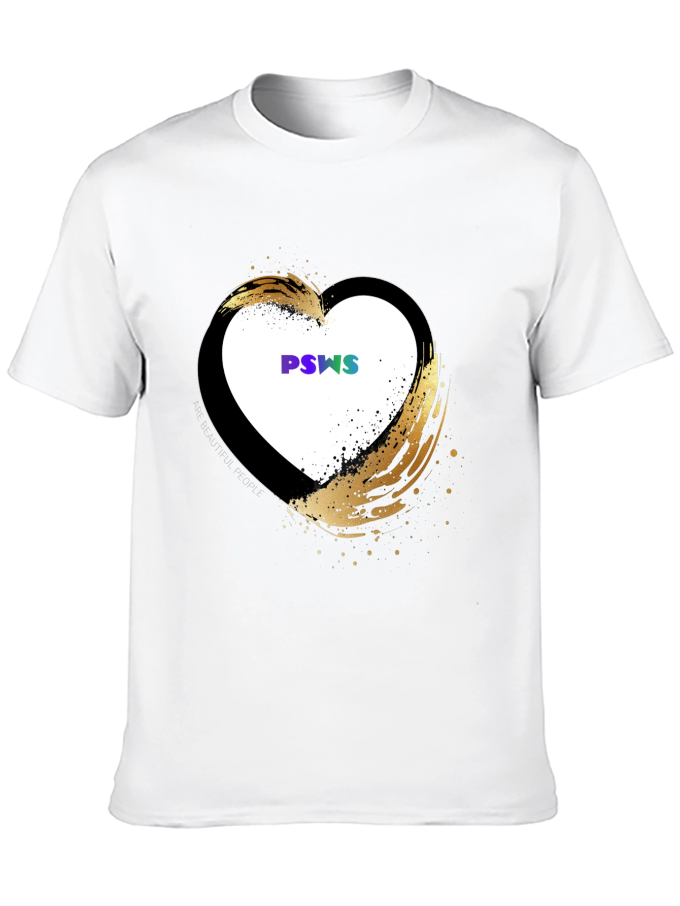 Stylish Black Heart Graphic T-Shirt