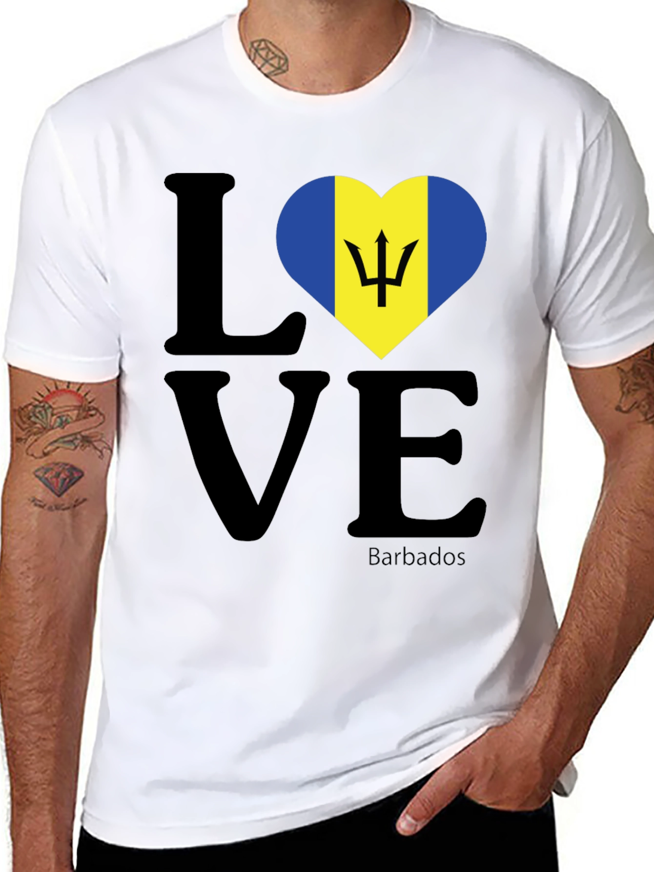 Barbados Love Heart T-Shirt