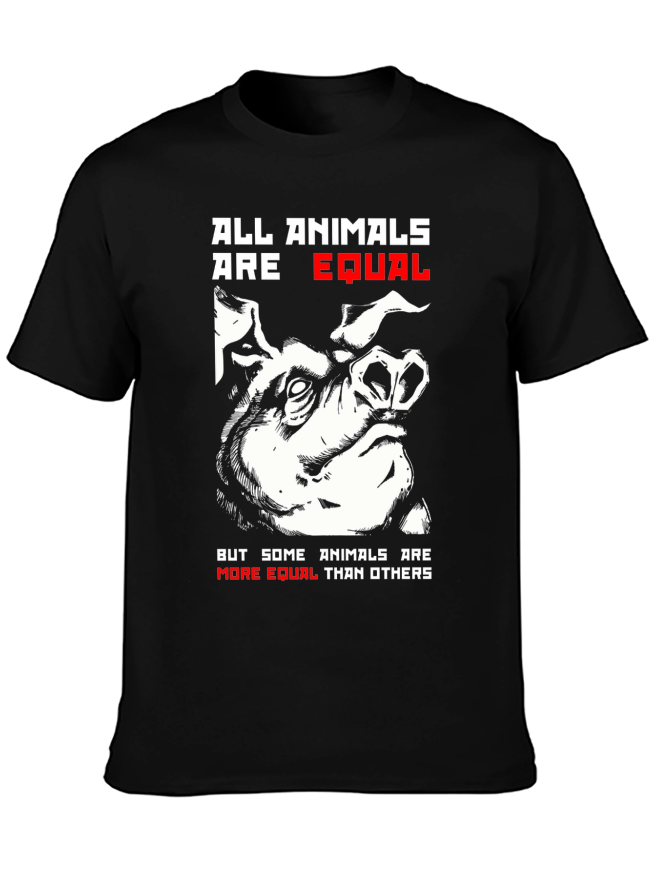 All Animals are Equal Pig Graphic T-Shirt
