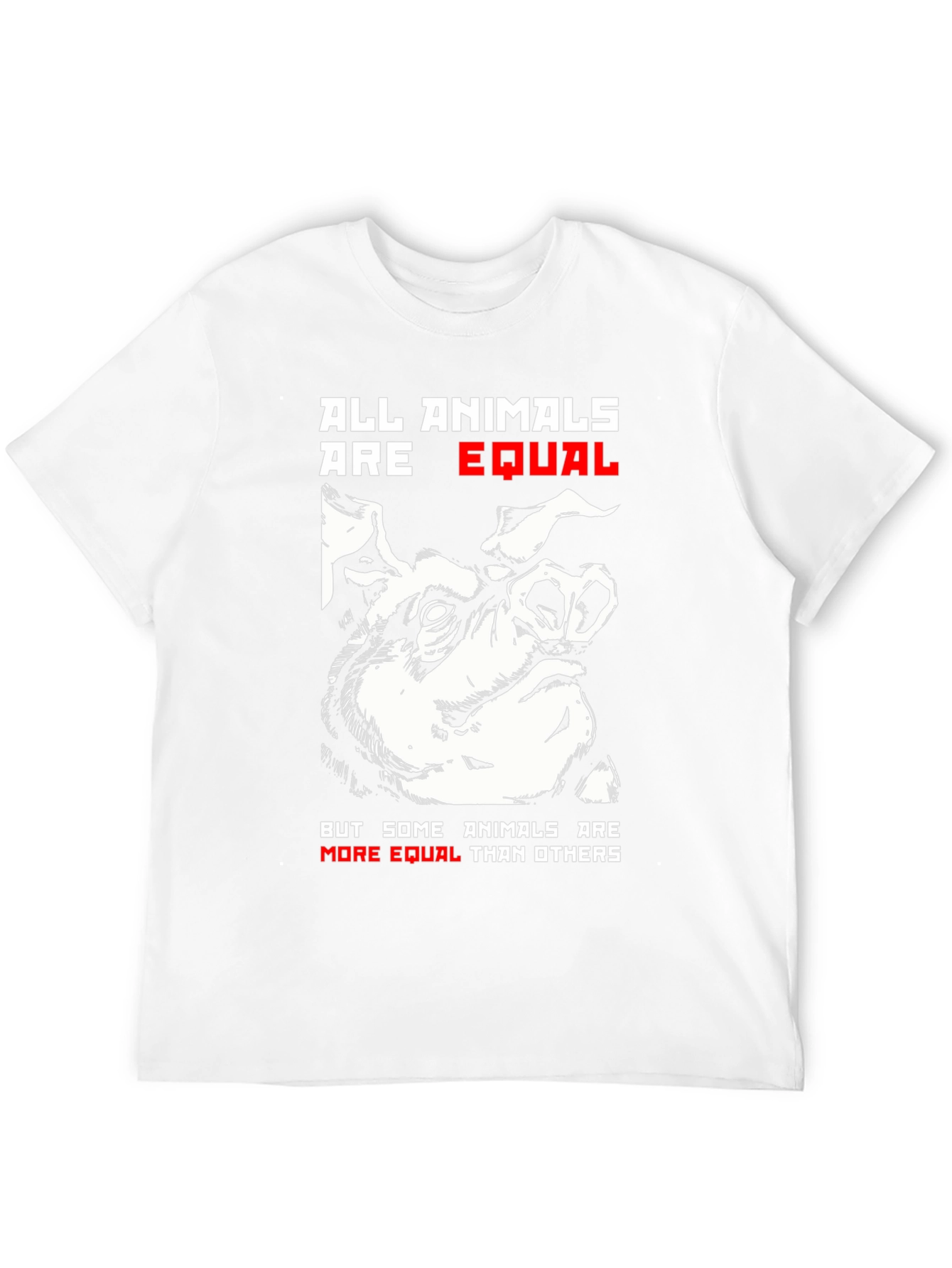 All Animals are Equal Pig Graphic T-Shirt