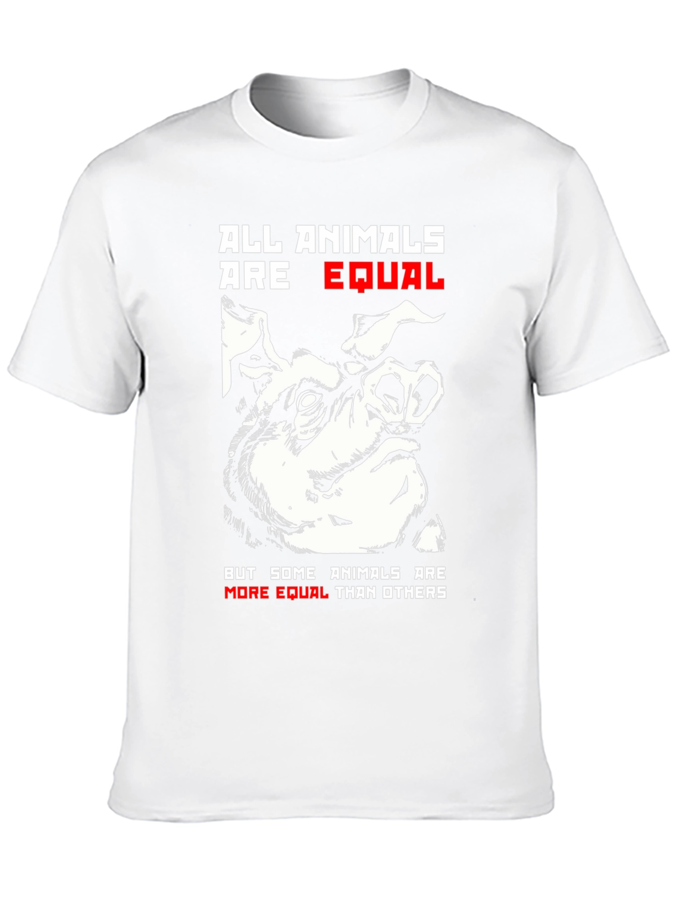 All Animals are Equal Pig Graphic T-Shirt