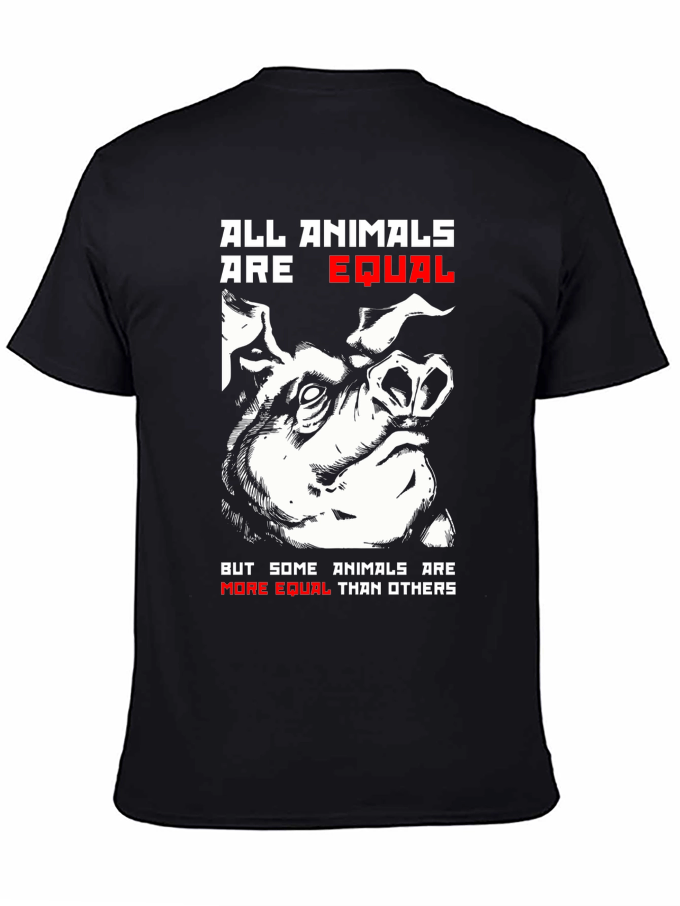 All Animals are Equal Pig Graphic T-Shirt
