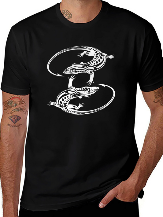 Lizard Print Tee - Stylish Graphic T-Shirt