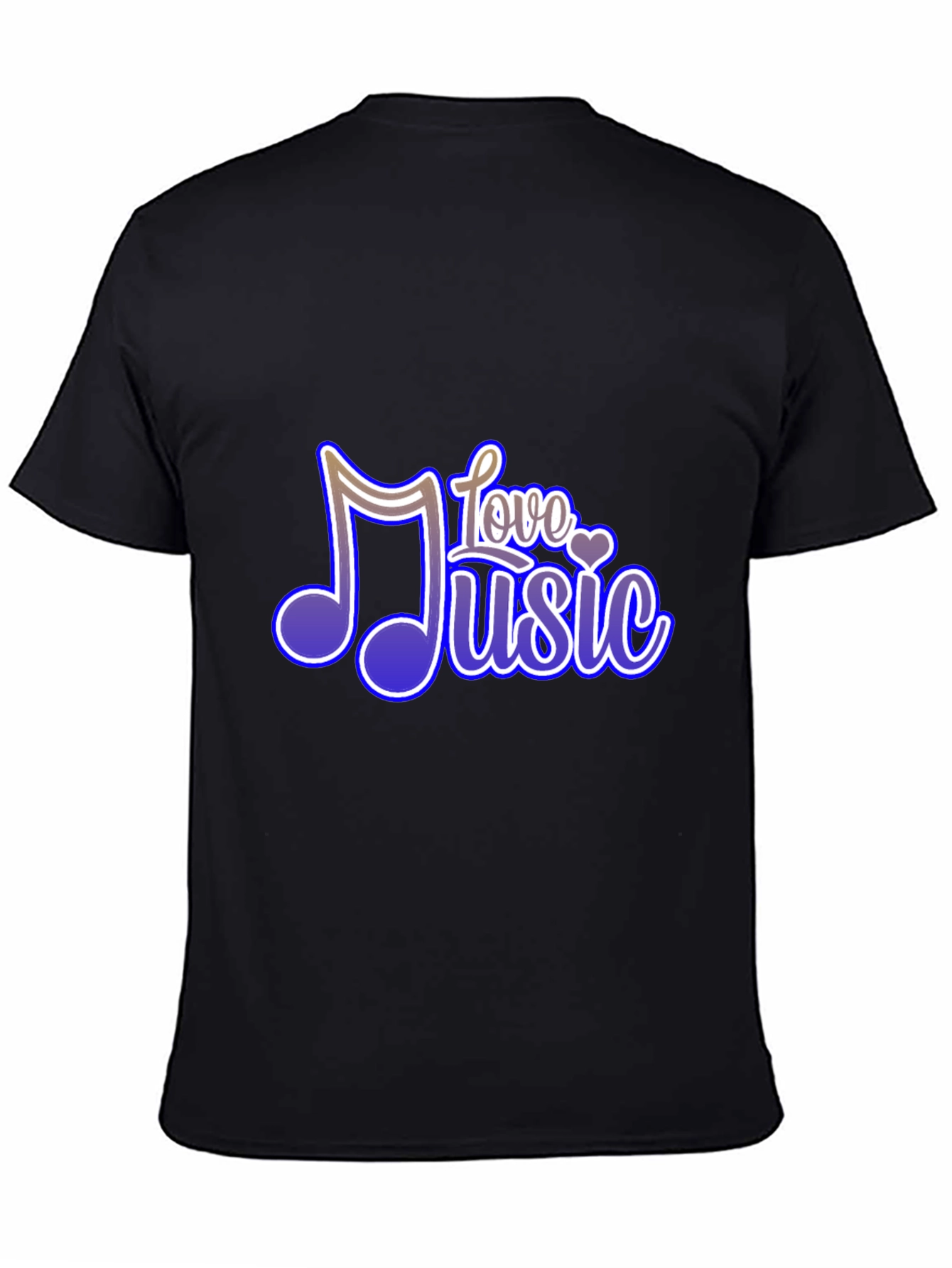 Love Music Graphic Tee - Soft Black T-Shirt