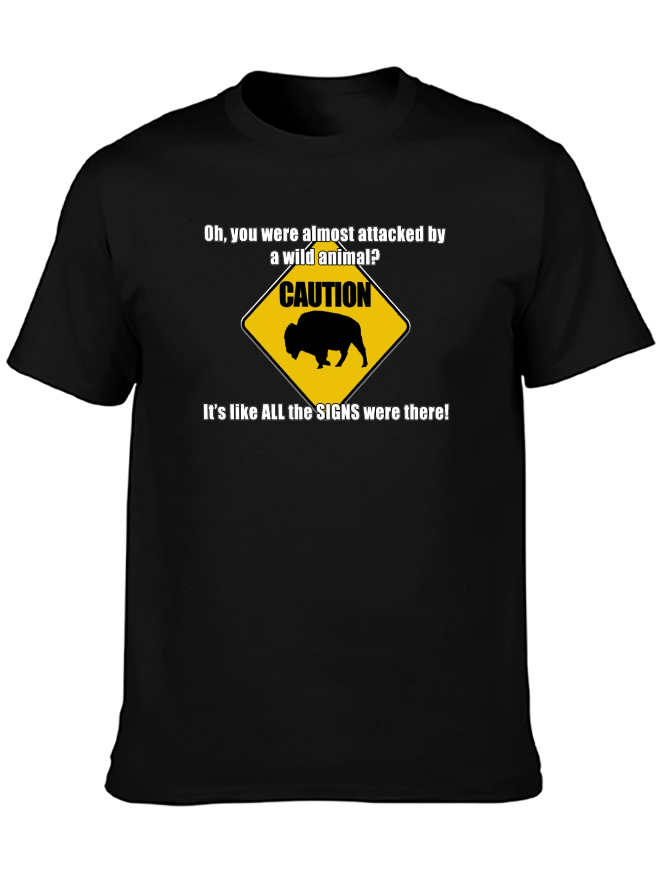 Caution Wild Animal Graphic T-Shirt