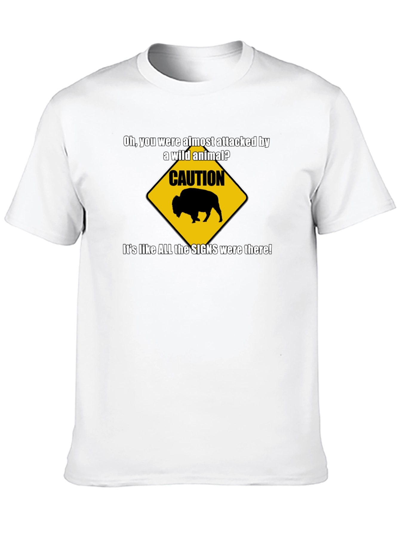 Caution Wild Animal Graphic T-Shirt