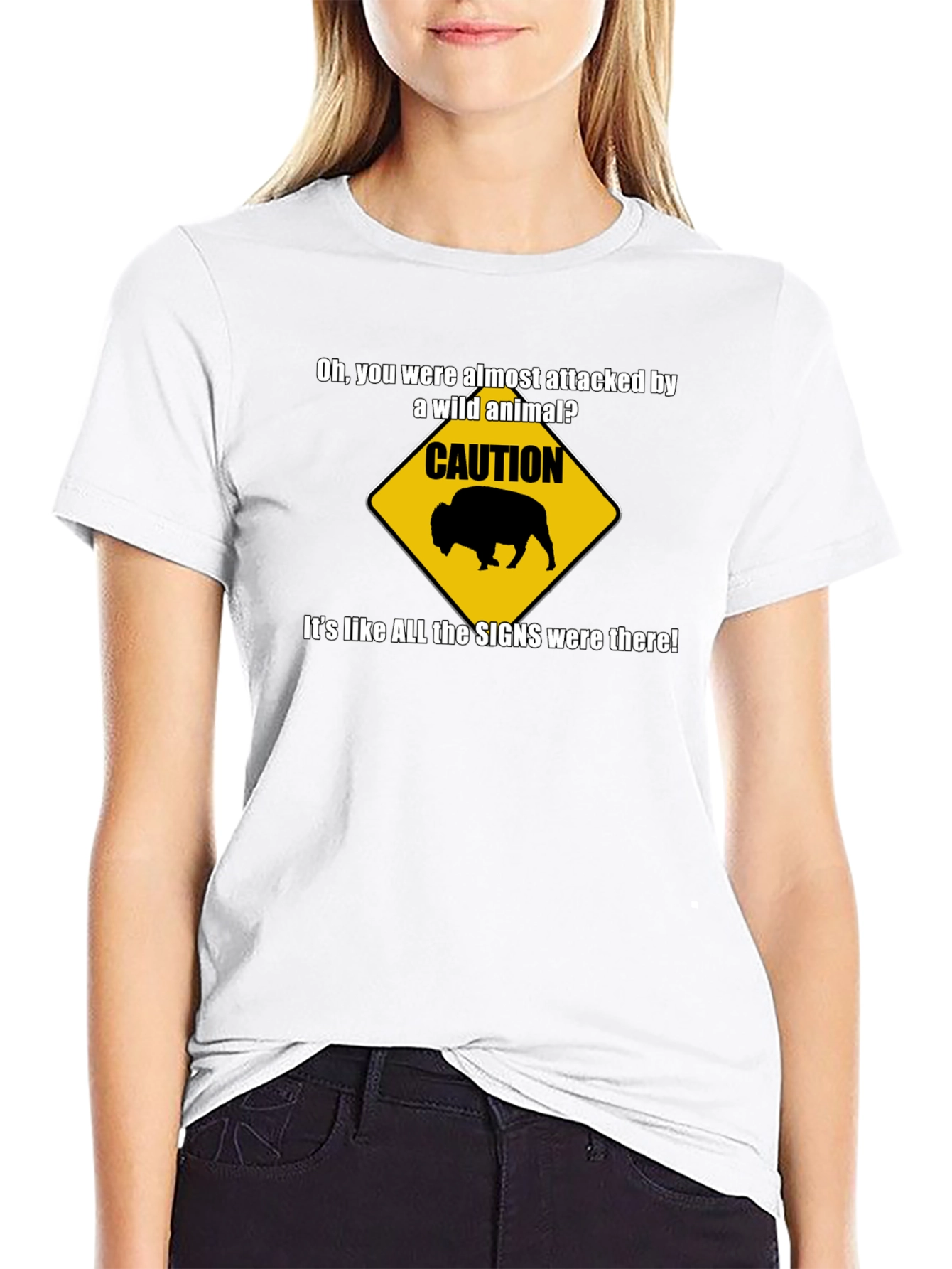 Caution Wild Animal Graphic T-Shirt