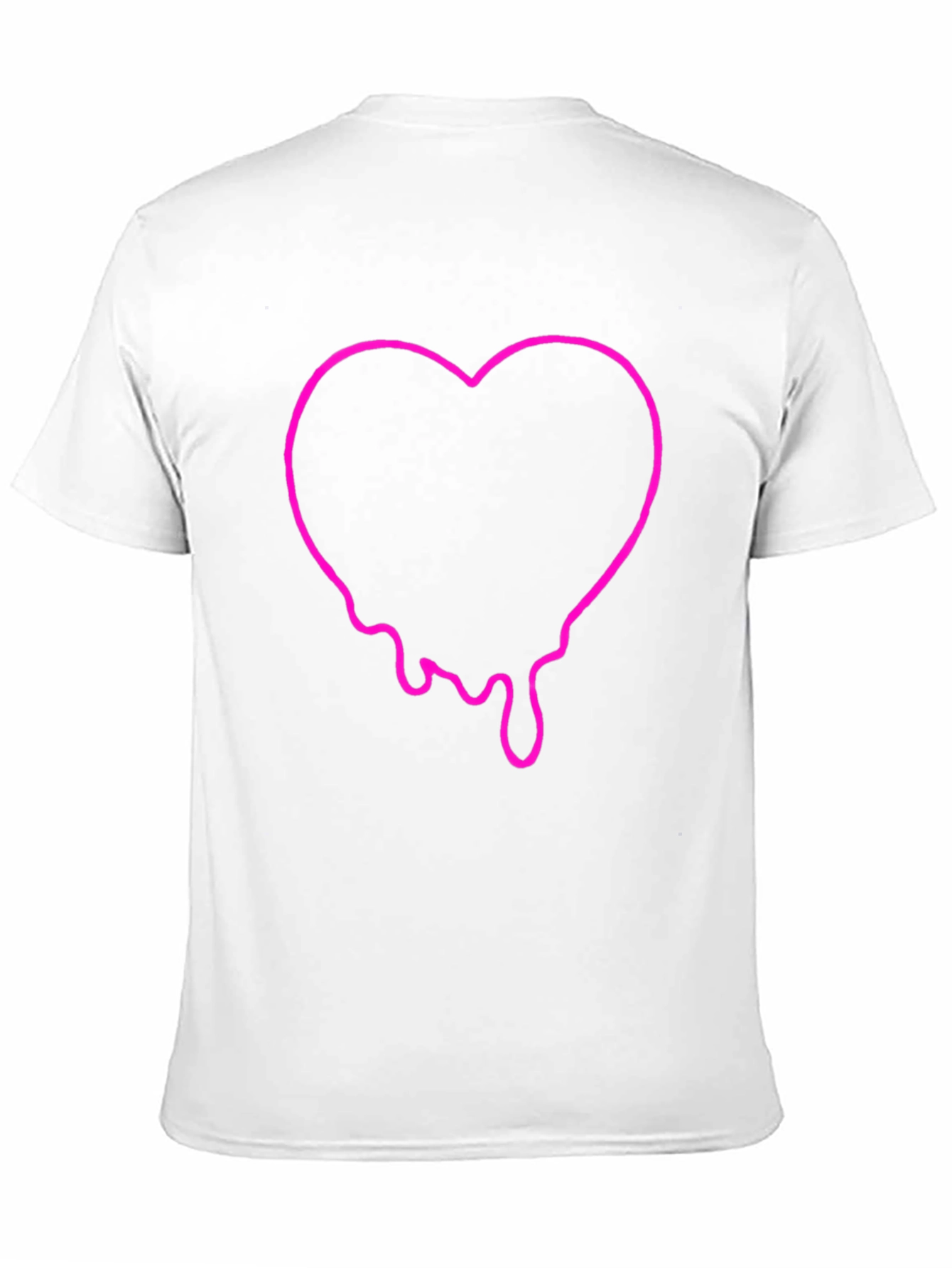 Dripping Heart Graphic Tee - Black Cotton T-Shirt