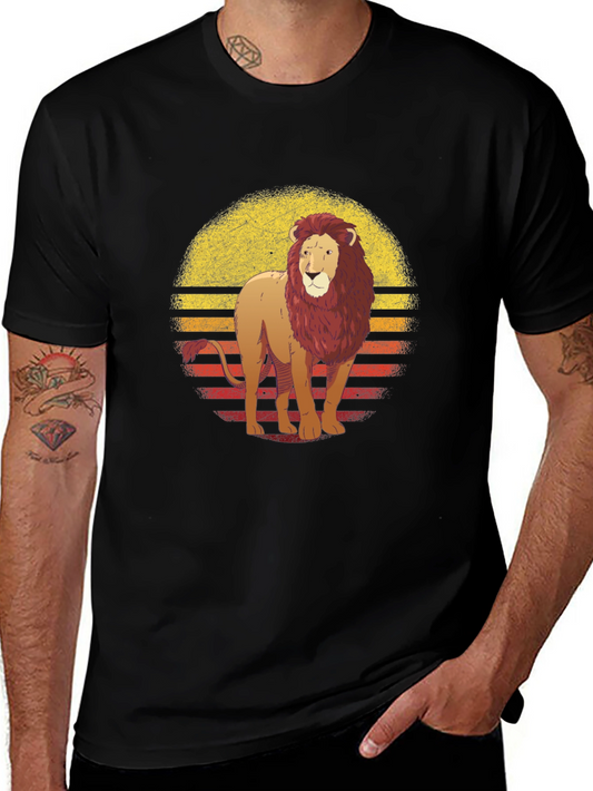 Retro Lion Graphic Tee - Stylish Comfort