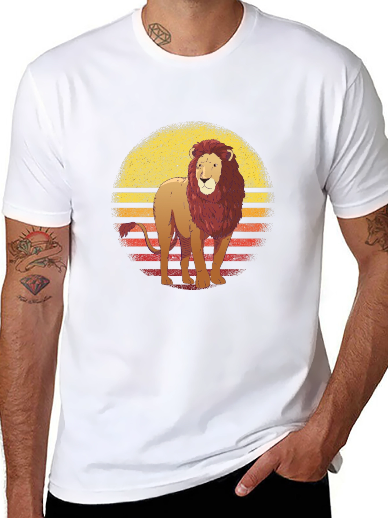 Retro Lion Graphic Tee - Stylish Comfort