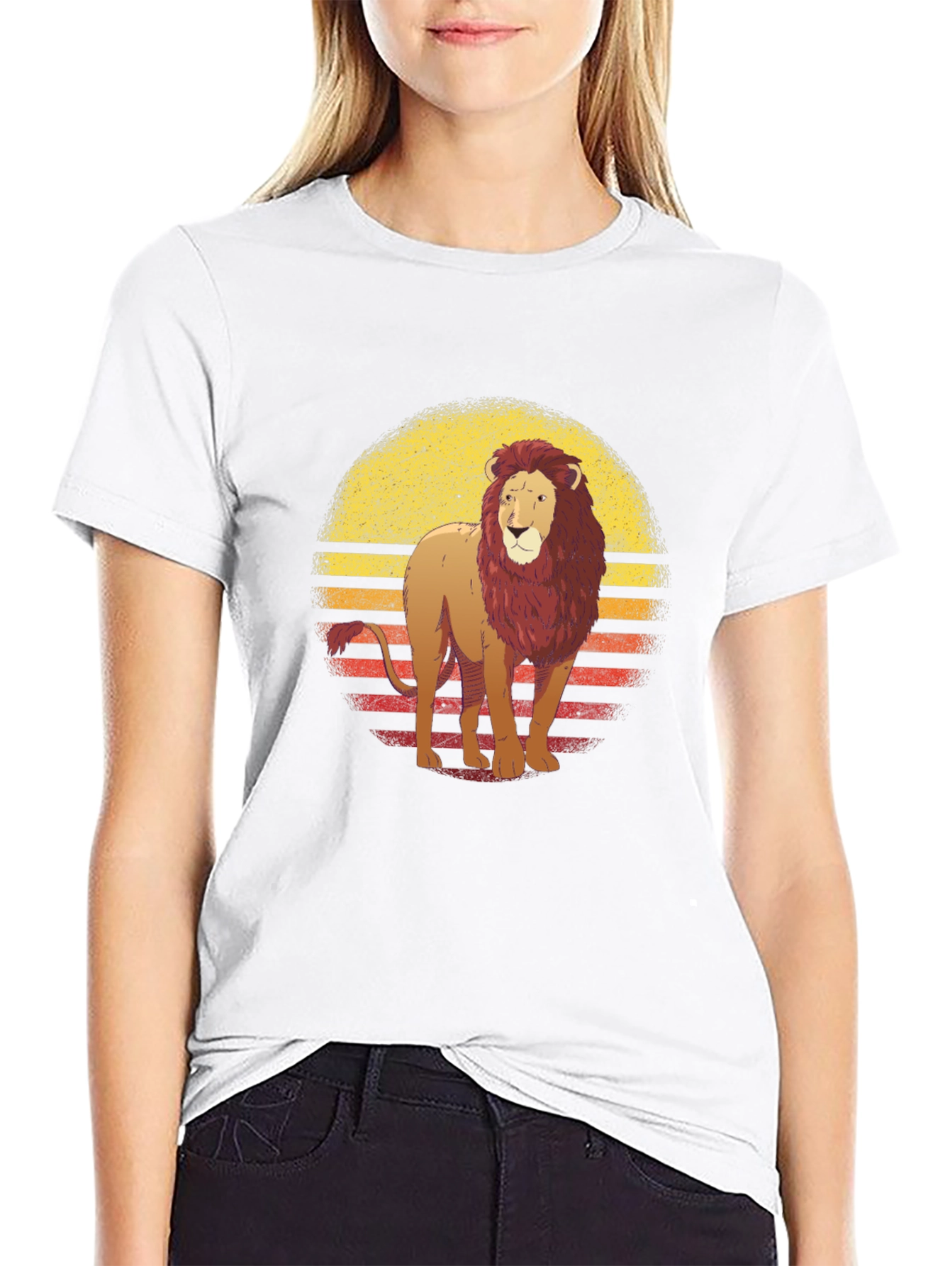 Retro Lion Graphic Tee - Stylish Comfort