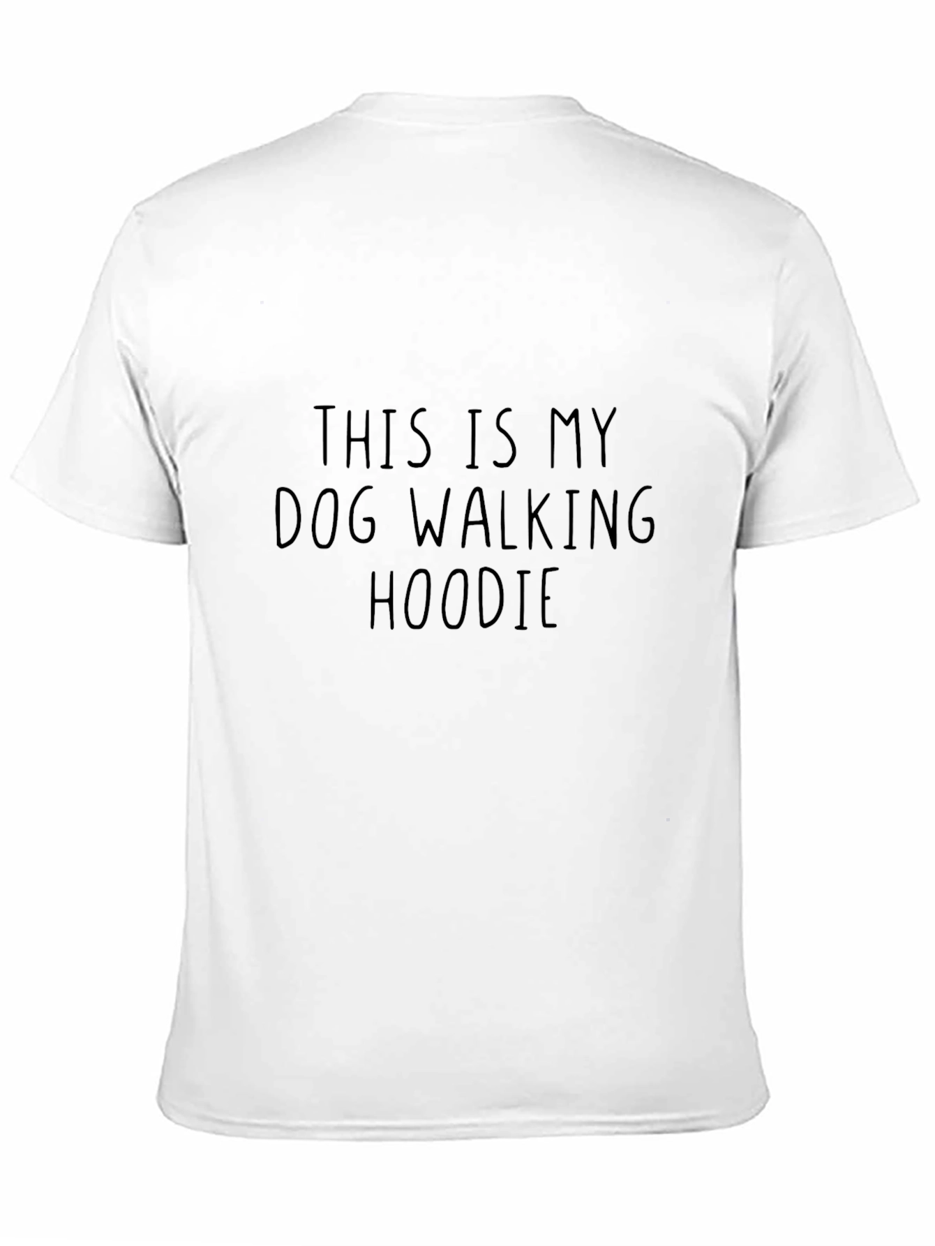 Funny Dog Walking T-Shirt Unisex Black Tee