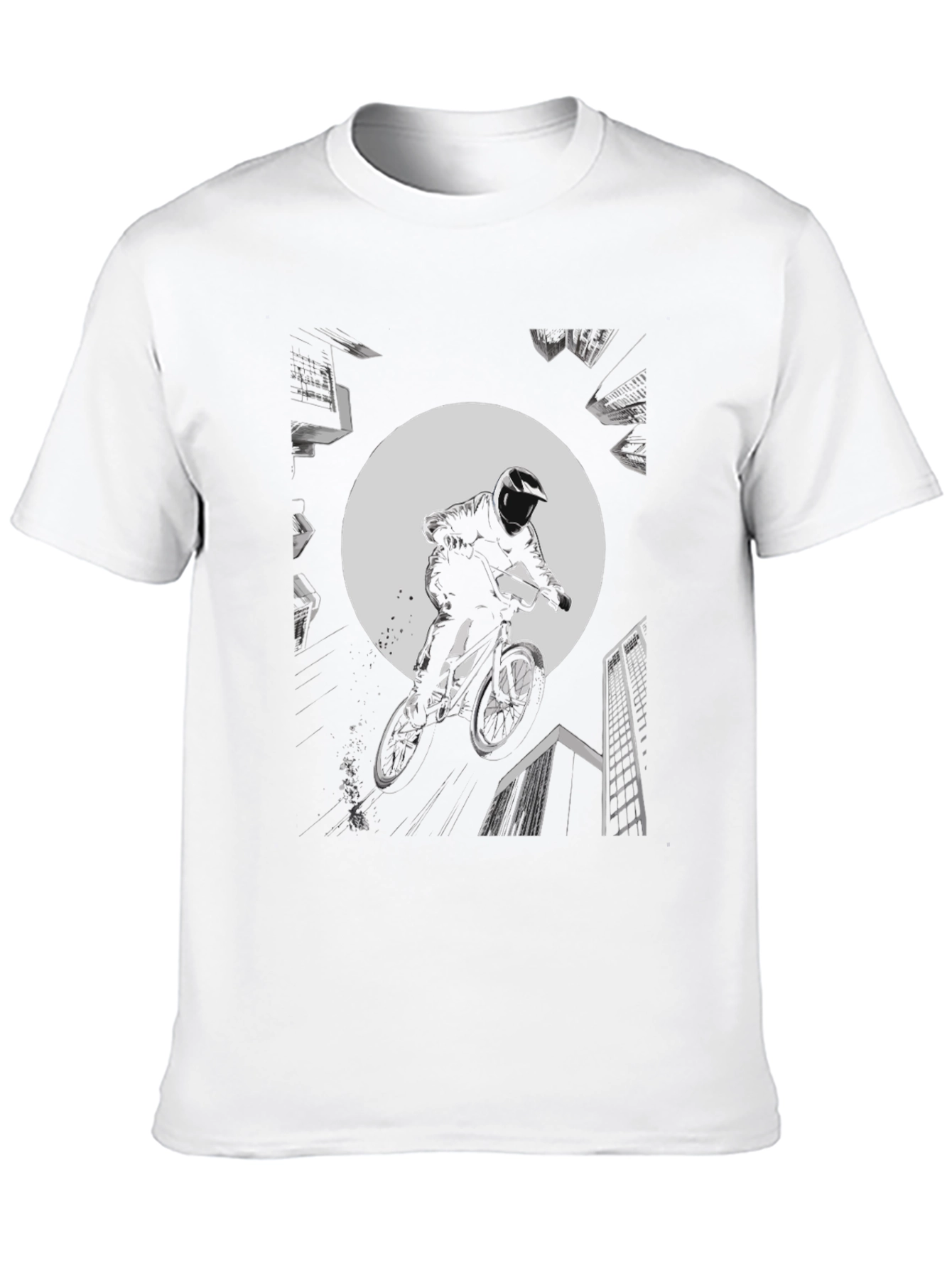 BMX Rider Graphic Tee - Black Cotton