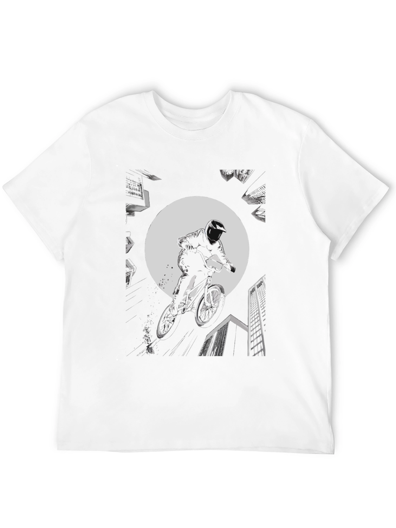 BMX Rider Graphic Tee - Black Cotton