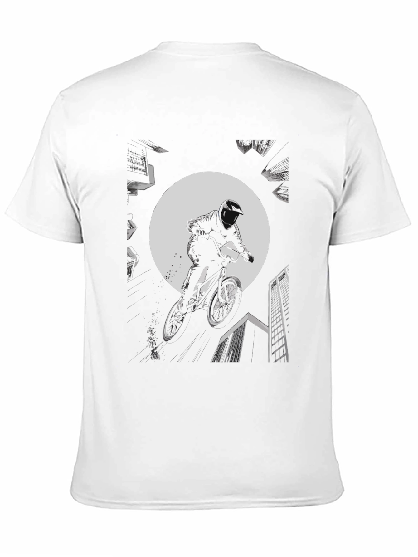 BMX Rider Graphic Tee - Black Cotton