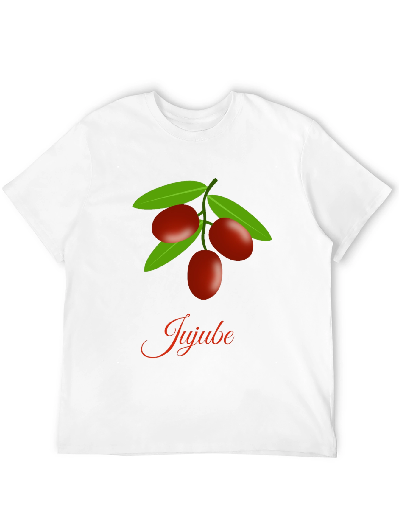 Jujube Fruit Graphic Black T-Shirt