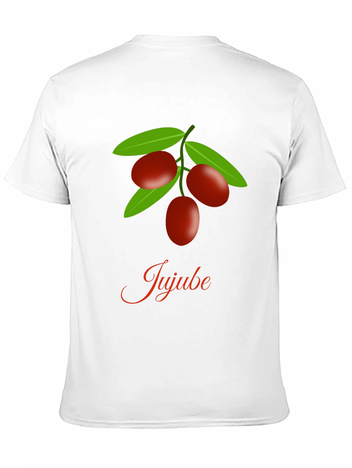 Jujube Fruit Graphic Black T-Shirt