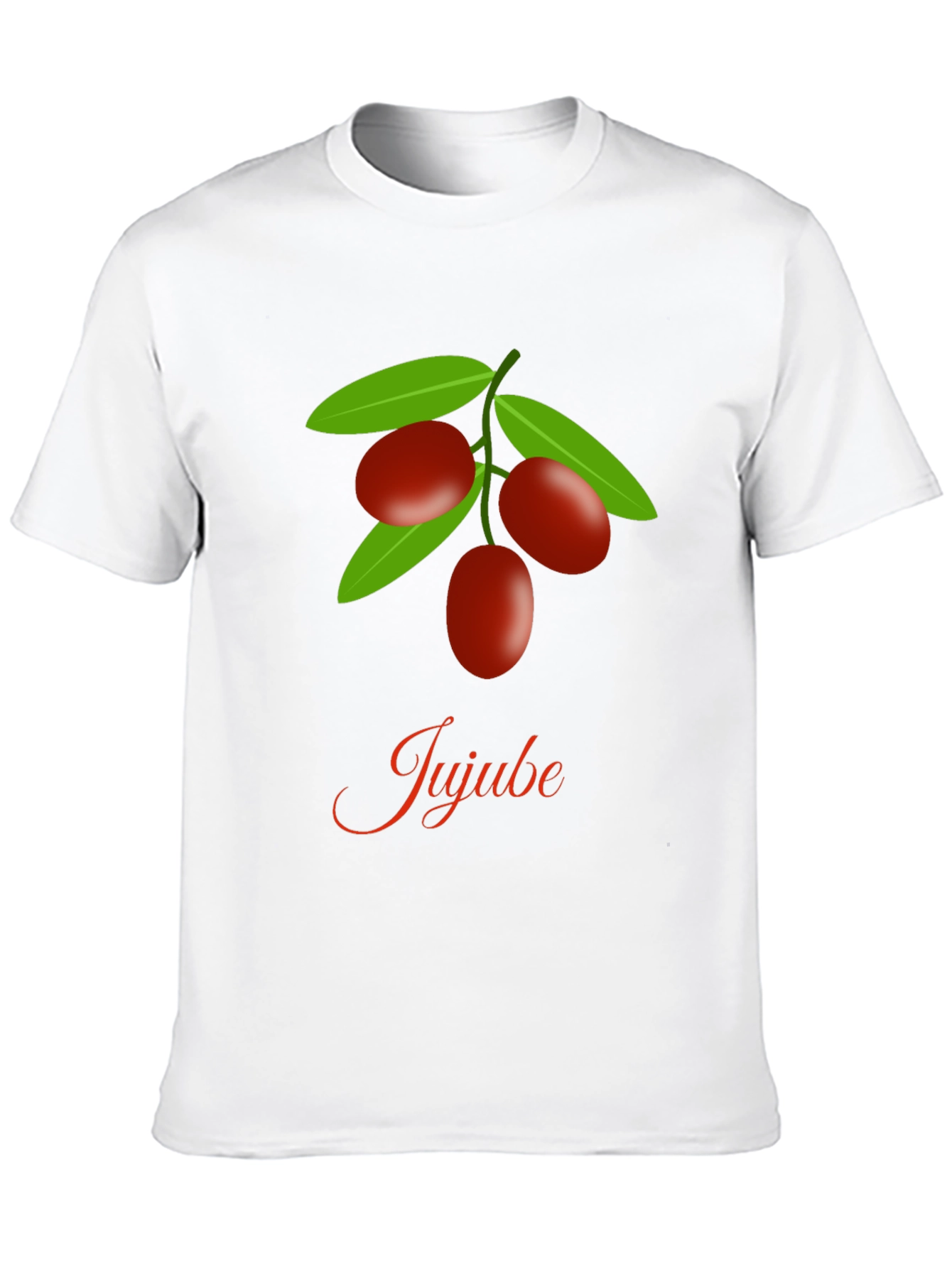 Jujube Fruit Graphic Black T-Shirt