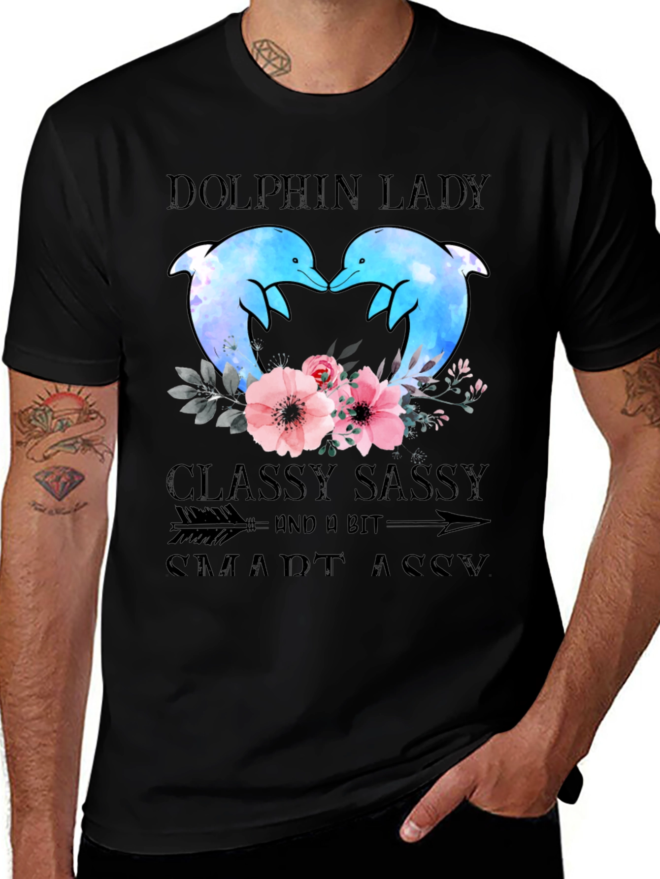 Dolphin Lady T-Shirt - Classy Sassy Smart