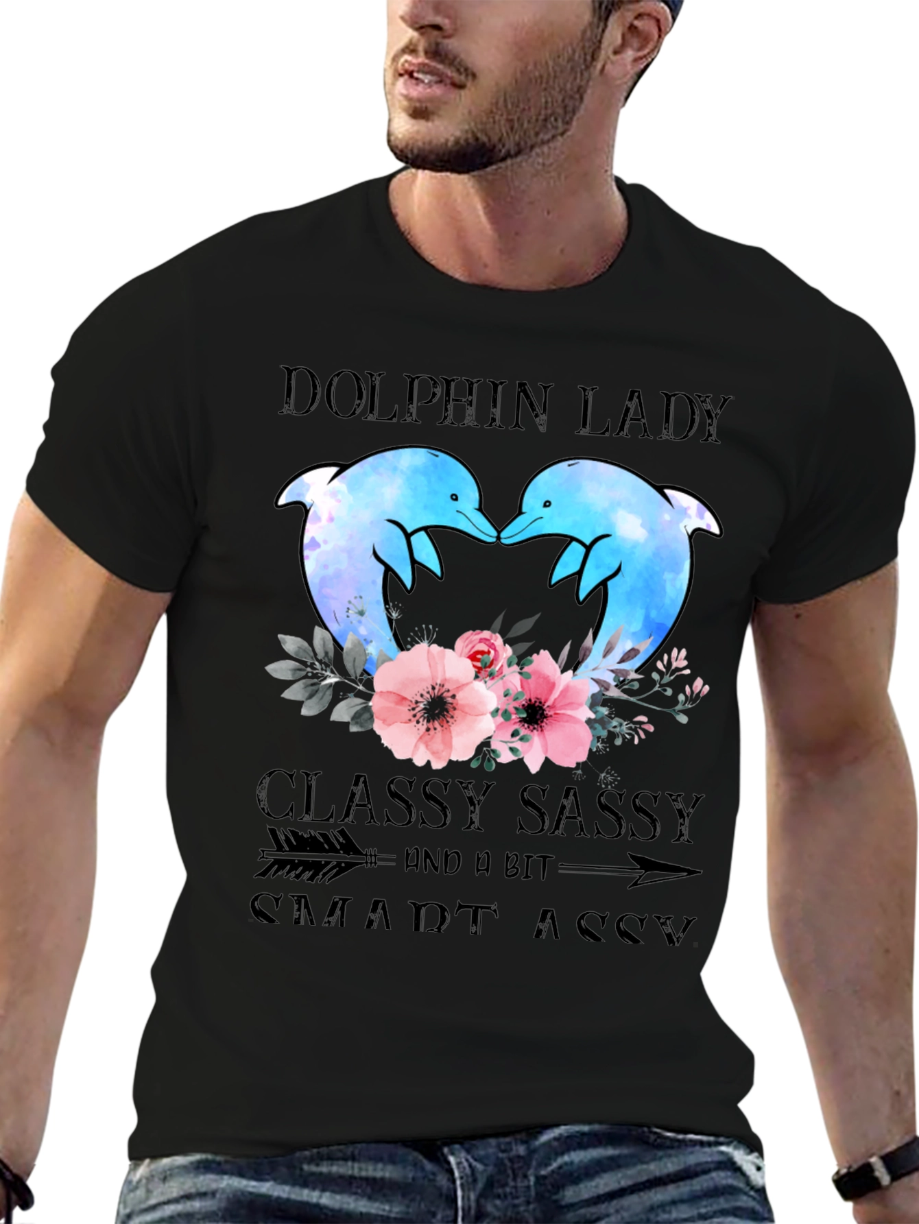 Dolphin Lady T-Shirt - Classy Sassy Smart