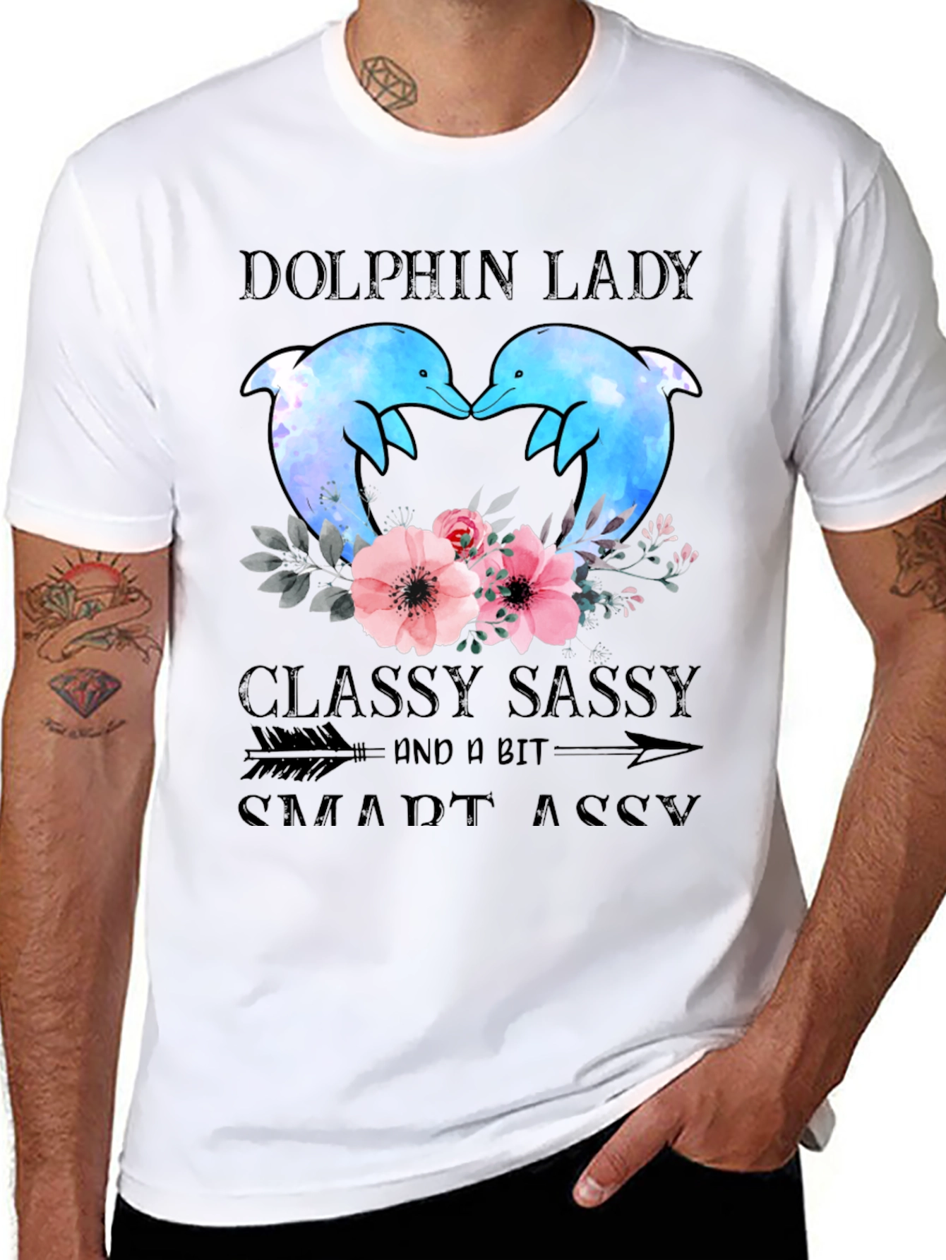 Dolphin Lady T-Shirt - Classy Sassy Smart