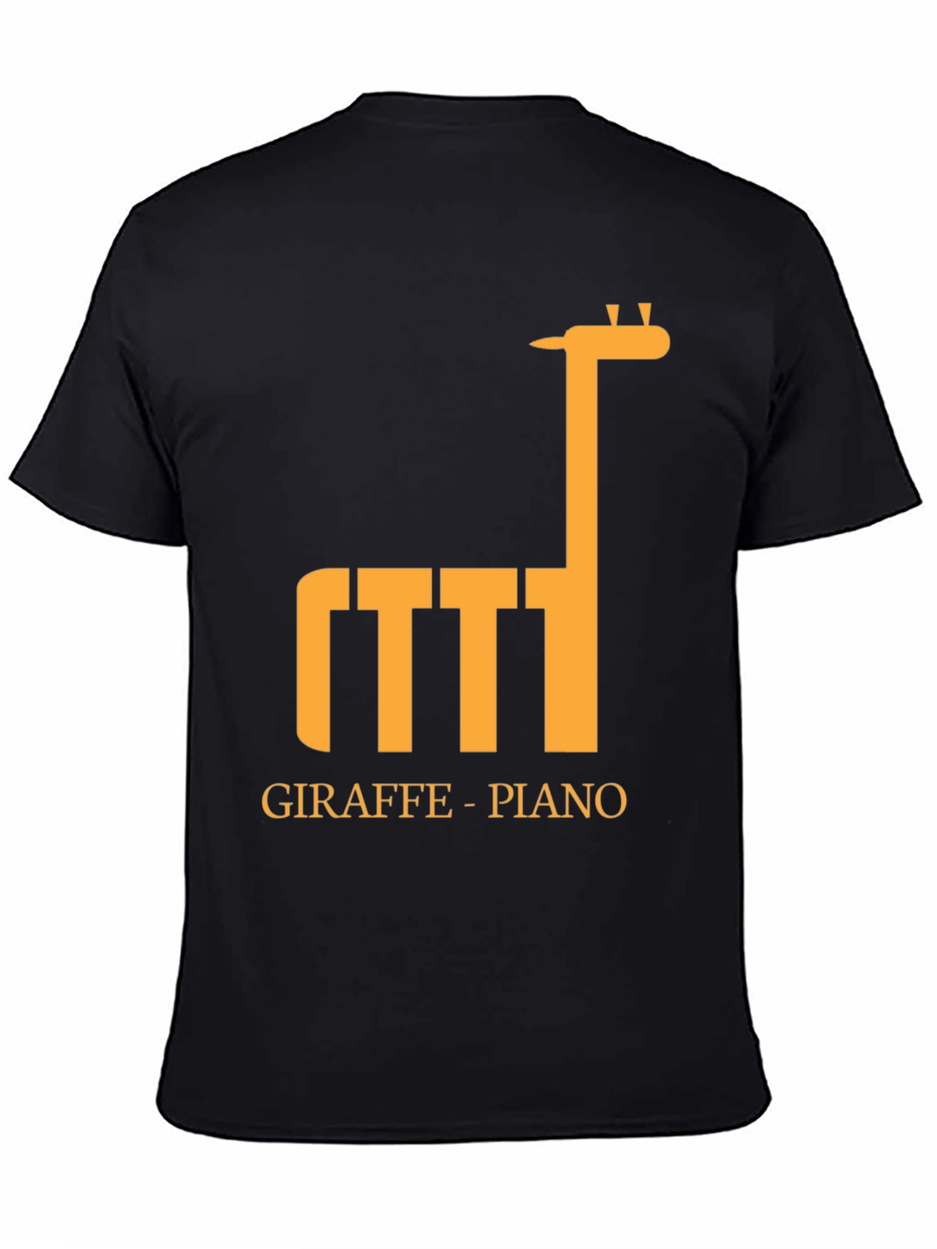 Giraffe Piano Graphic Tee - Unique Musical T-Shirt