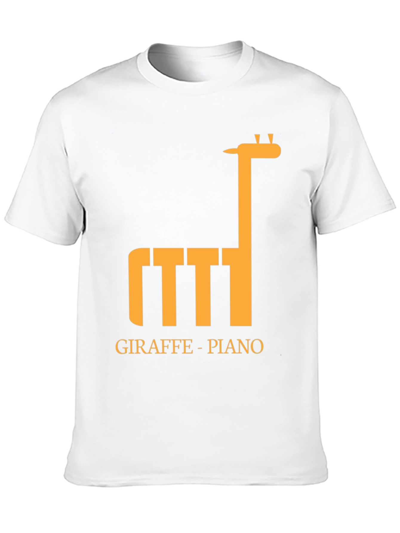 Giraffe Piano Graphic Tee - Unique Musical T-Shirt