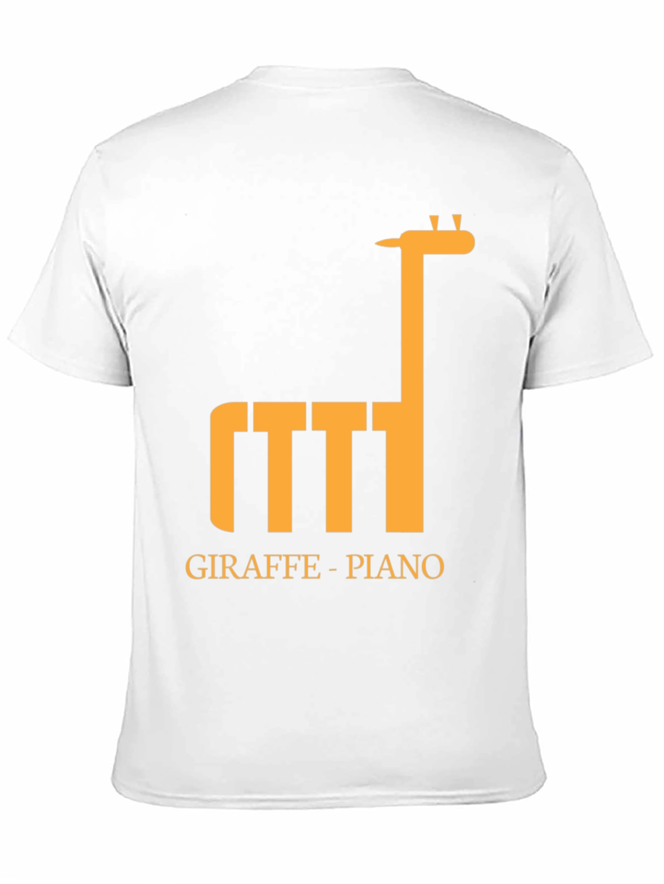 Giraffe Piano Graphic Tee - Unique Musical T-Shirt
