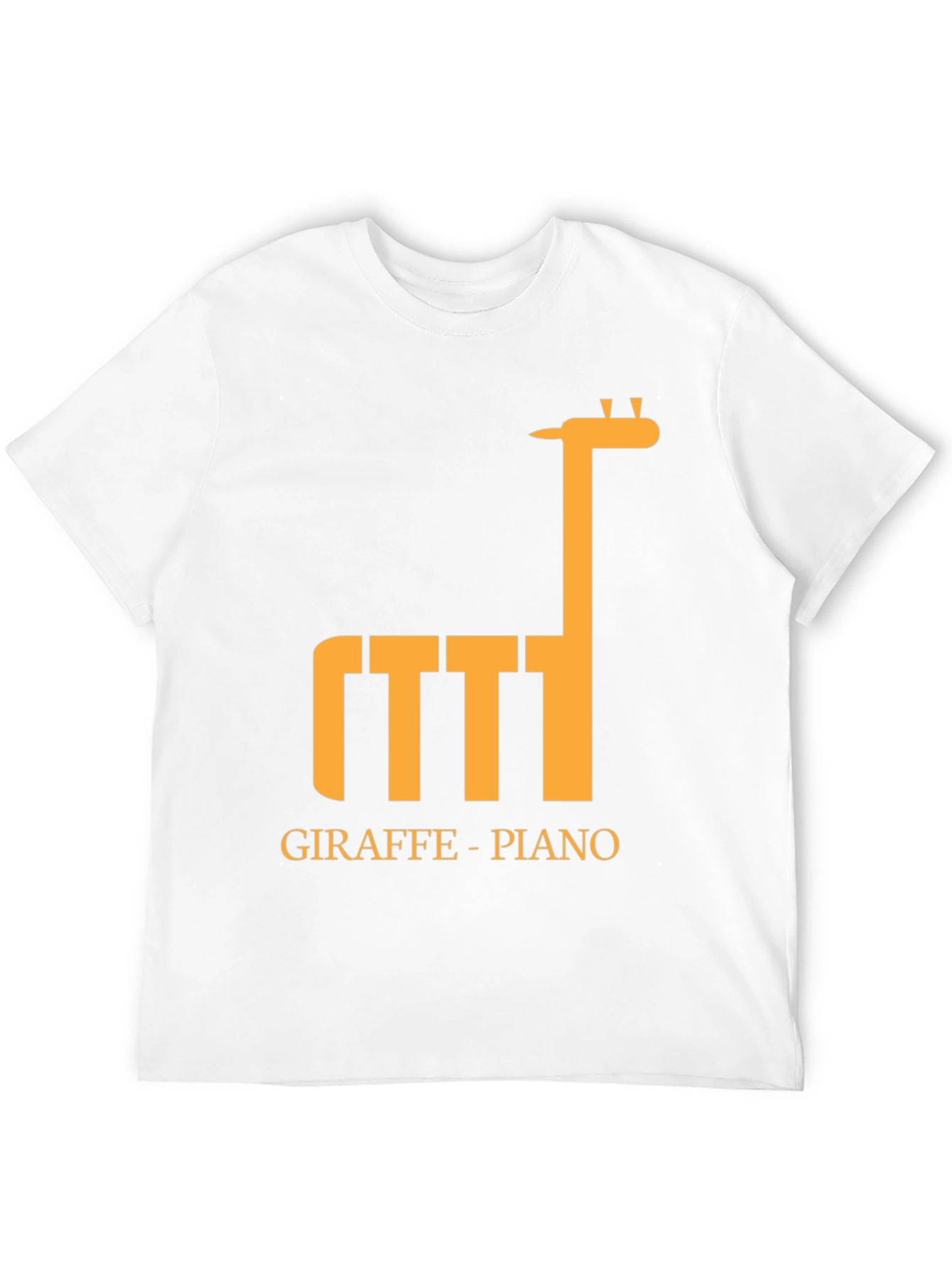 Giraffe Piano Graphic Tee - Unique Musical T-Shirt