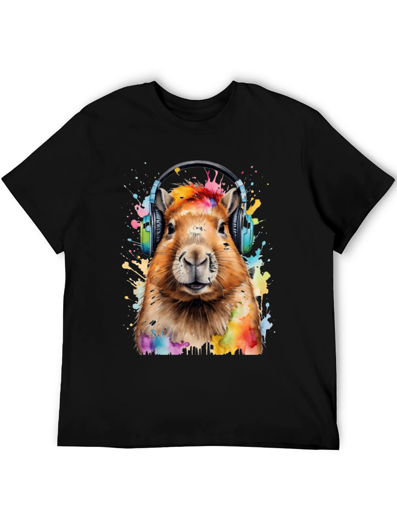 Capybara Headphone Graphic Tee