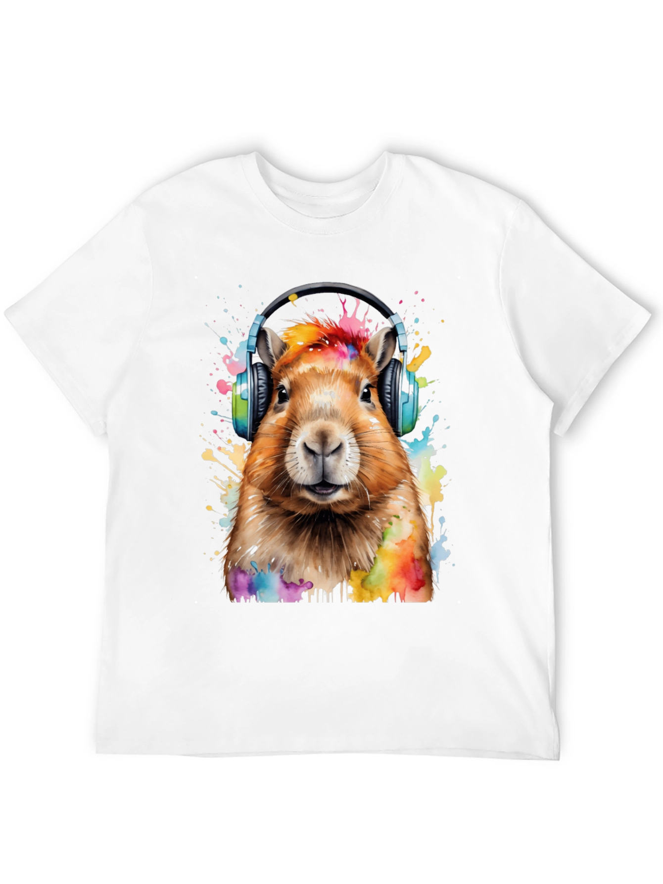 Capybara Headphone Graphic Tee