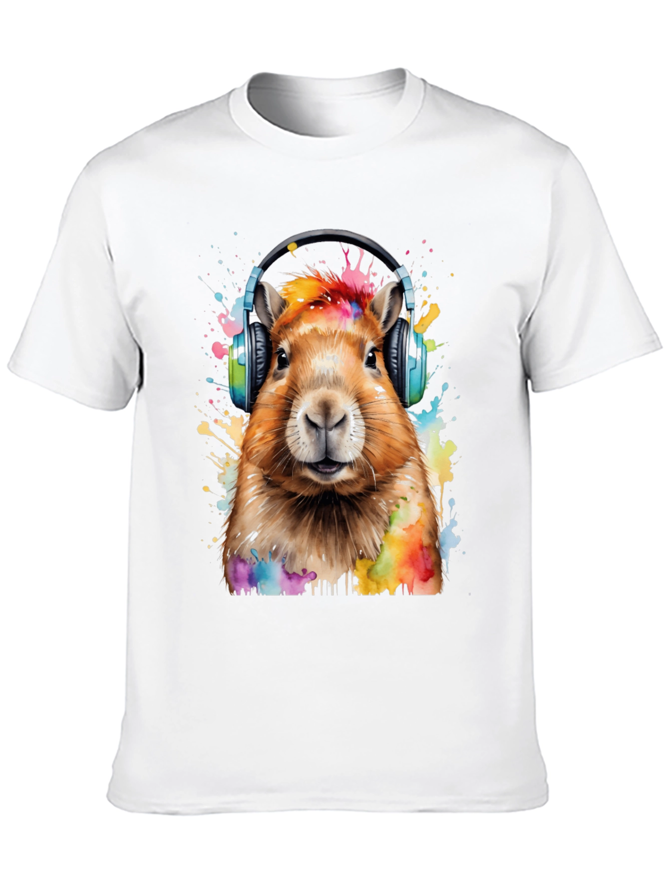 Capybara Headphone Graphic Tee