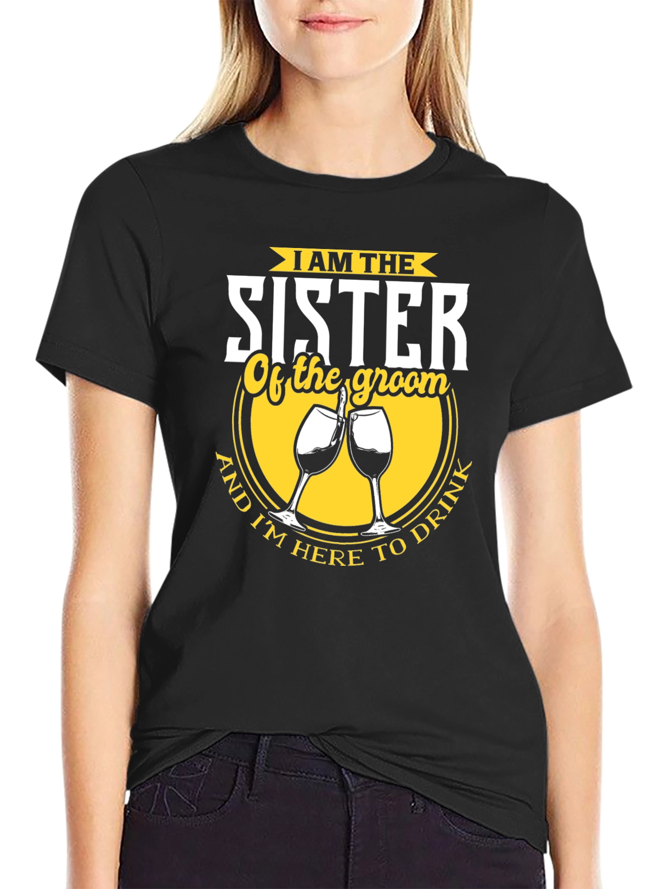 Sister of the Groom Funny Wedding Party T-Shirt