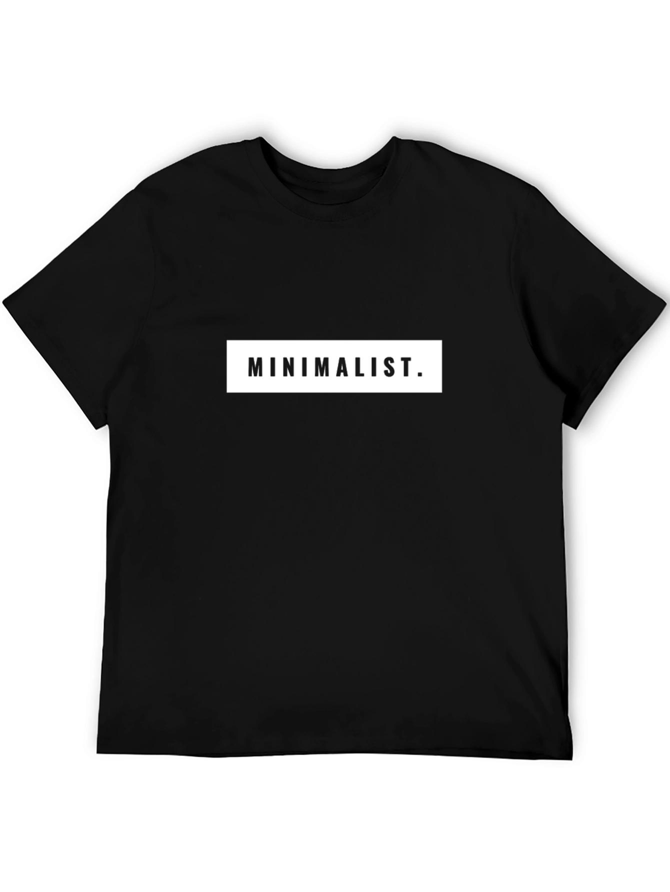 Minimalist Graphic Tee - Black Cotton T-Shirt
