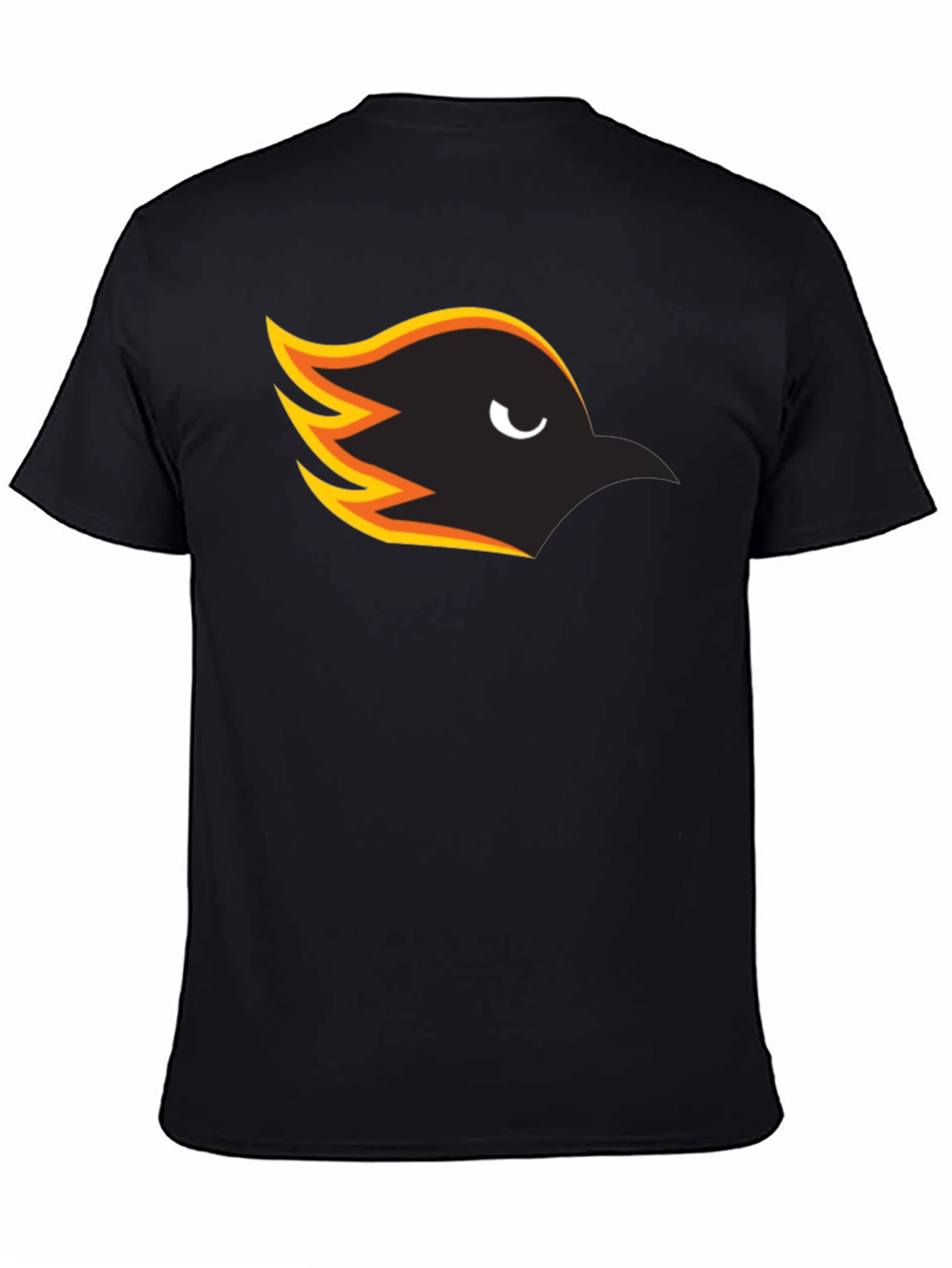 Mens Black T-Shirt with Bird Graphic