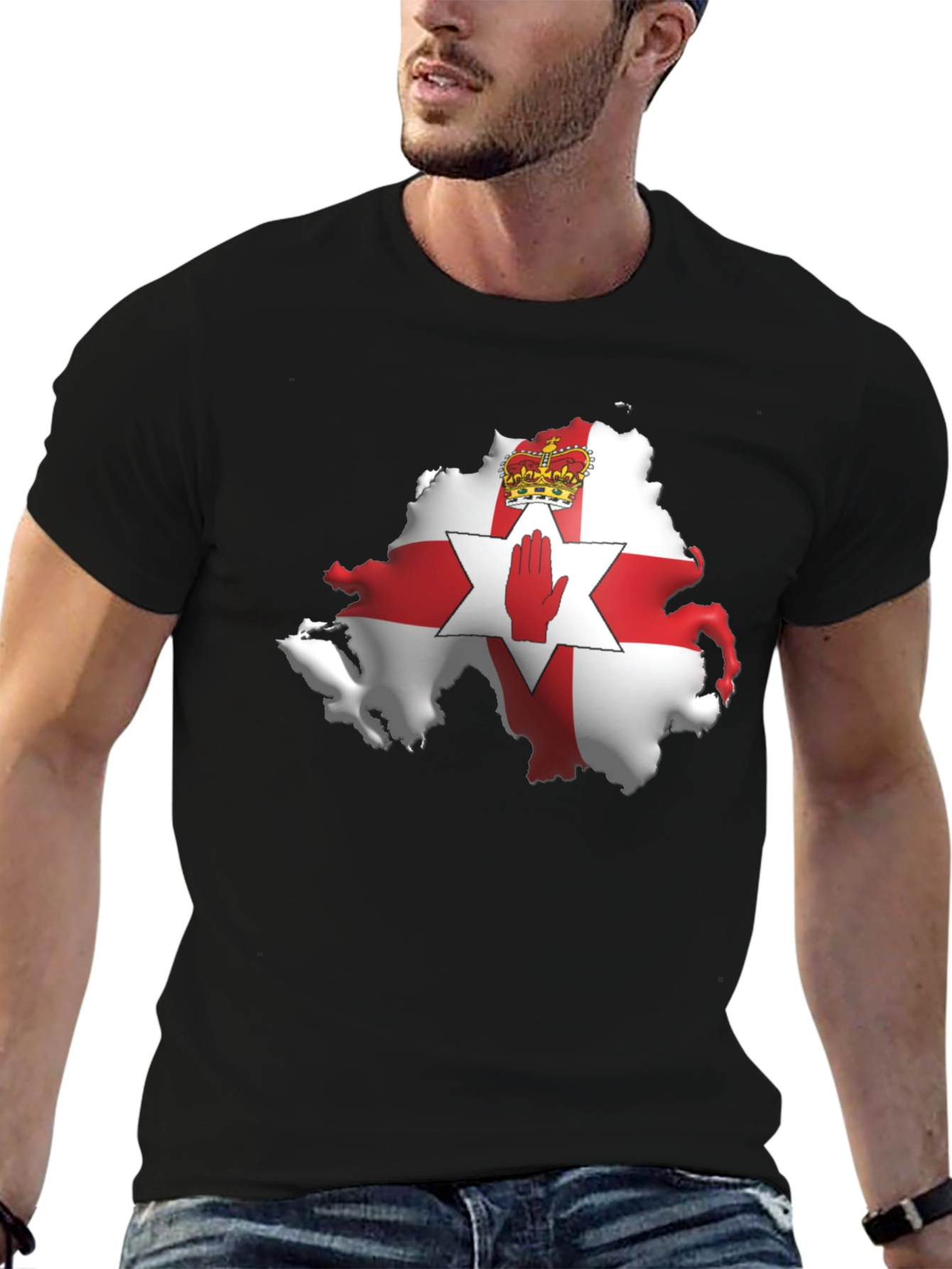 Northern Ireland Flag T-Shirt Black