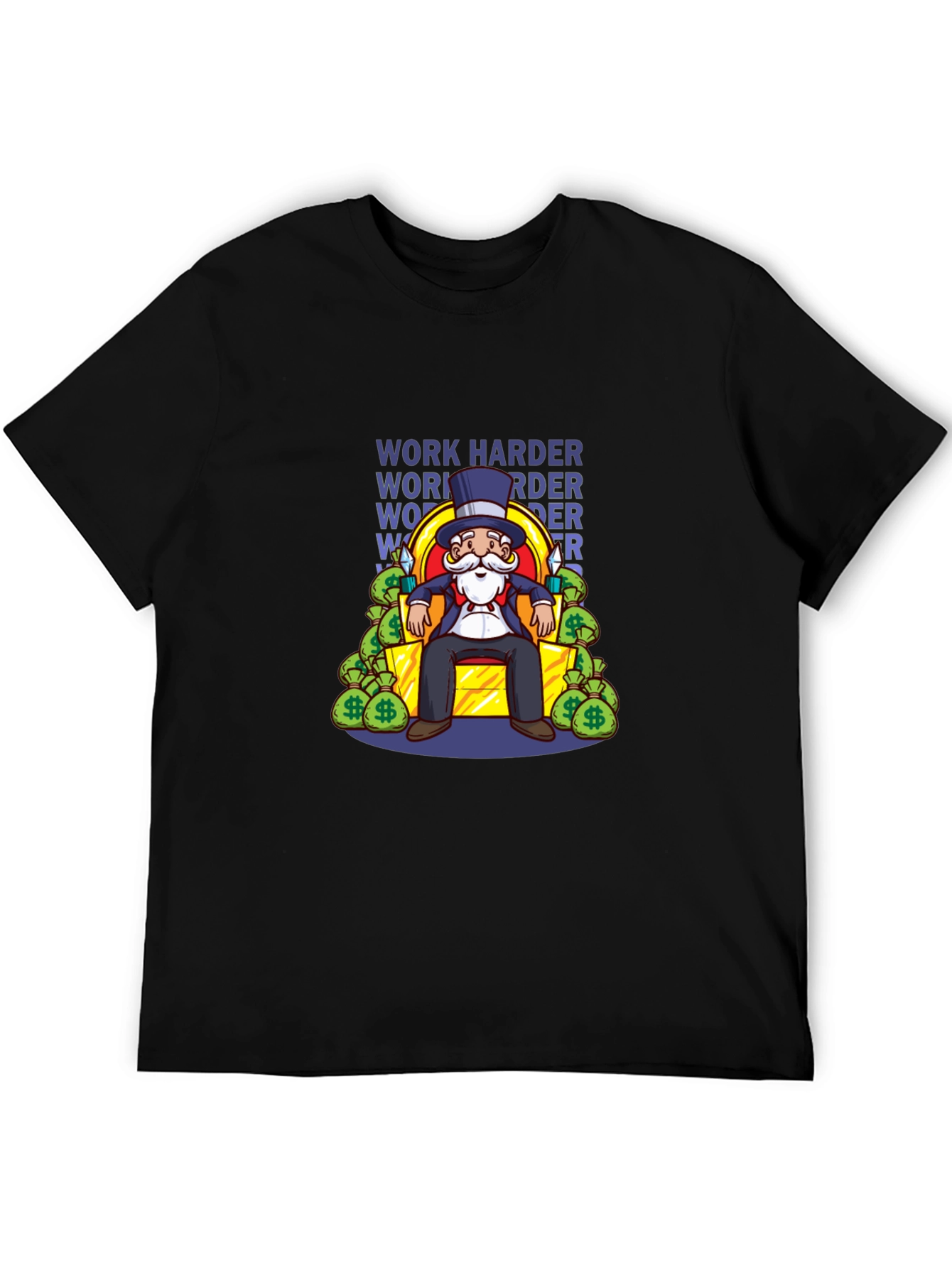 Work Harder Monopoly Man T-Shirt