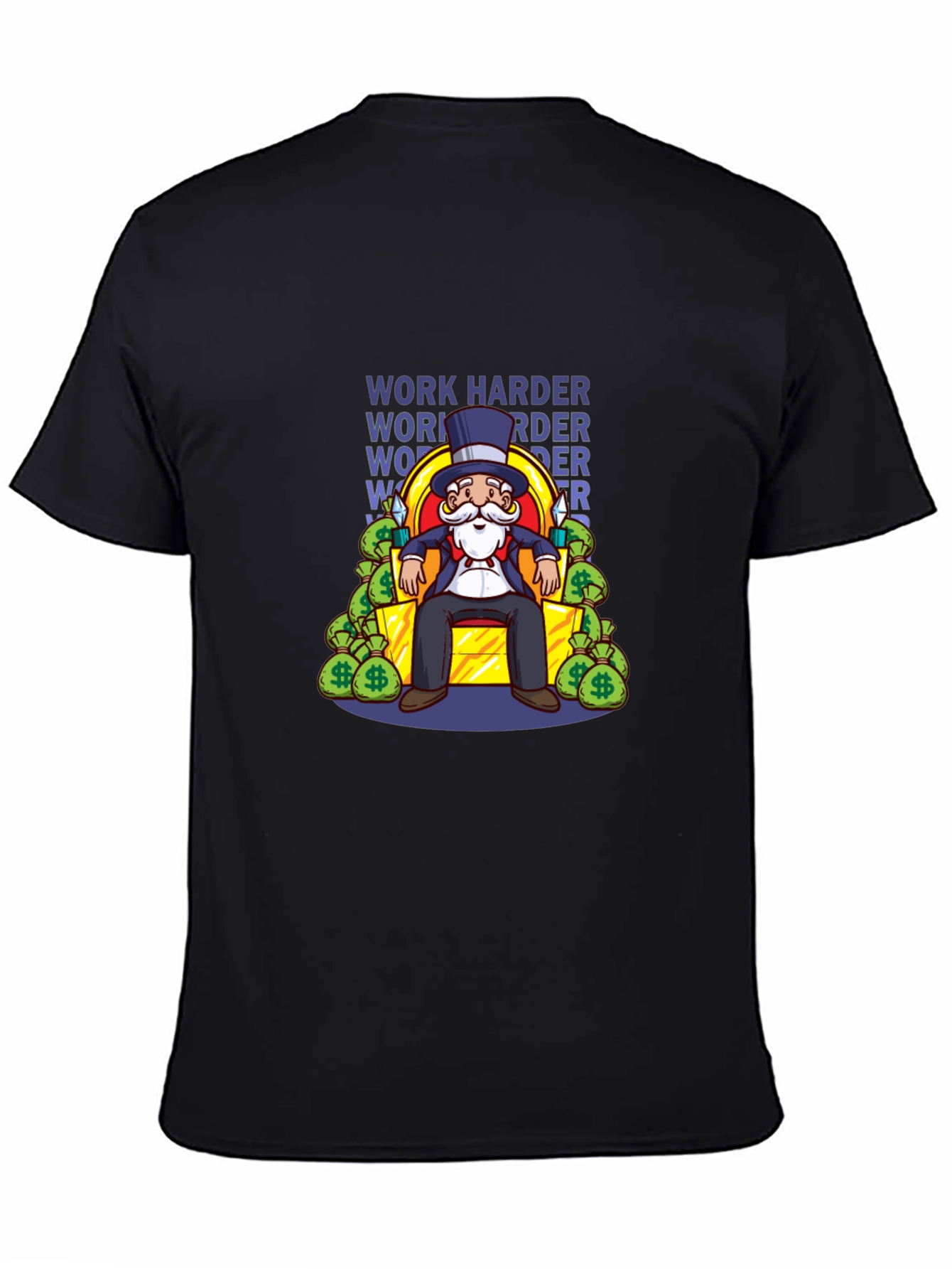 Work Harder Monopoly Man T-Shirt