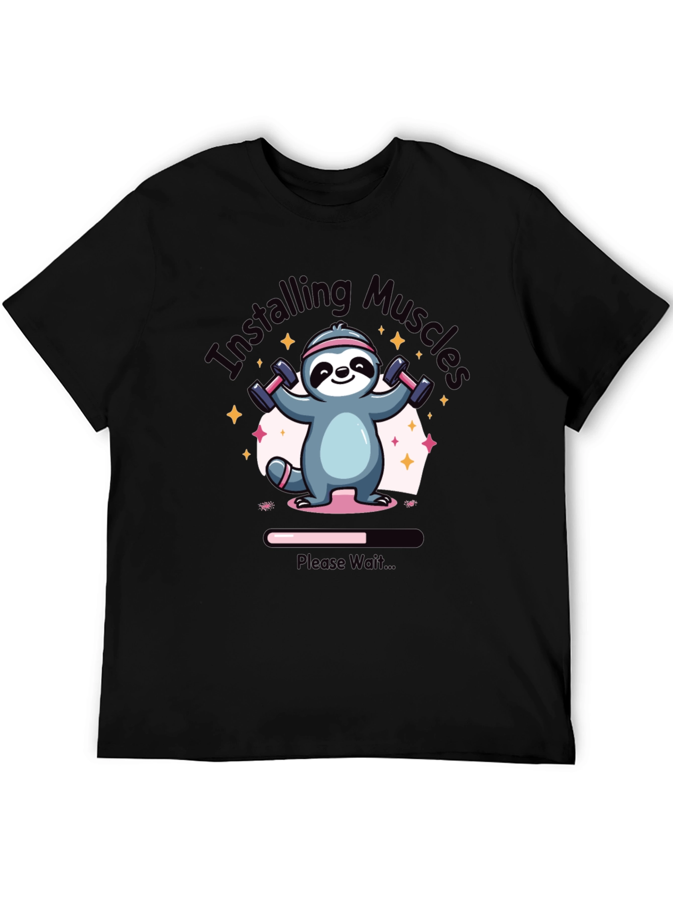 Installing Muscles Sloth Graphic Tee