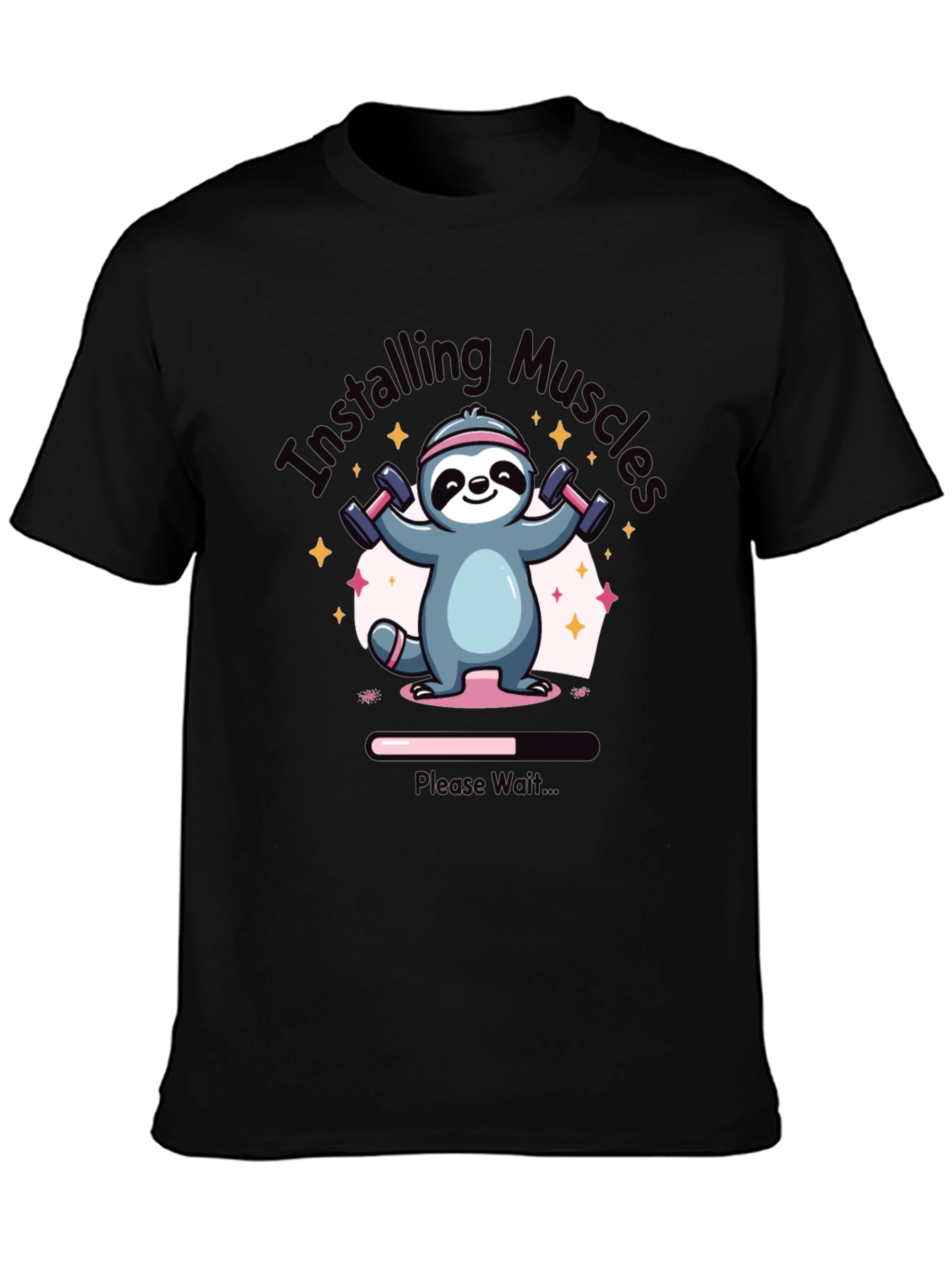 Installing Muscles Sloth Graphic Tee