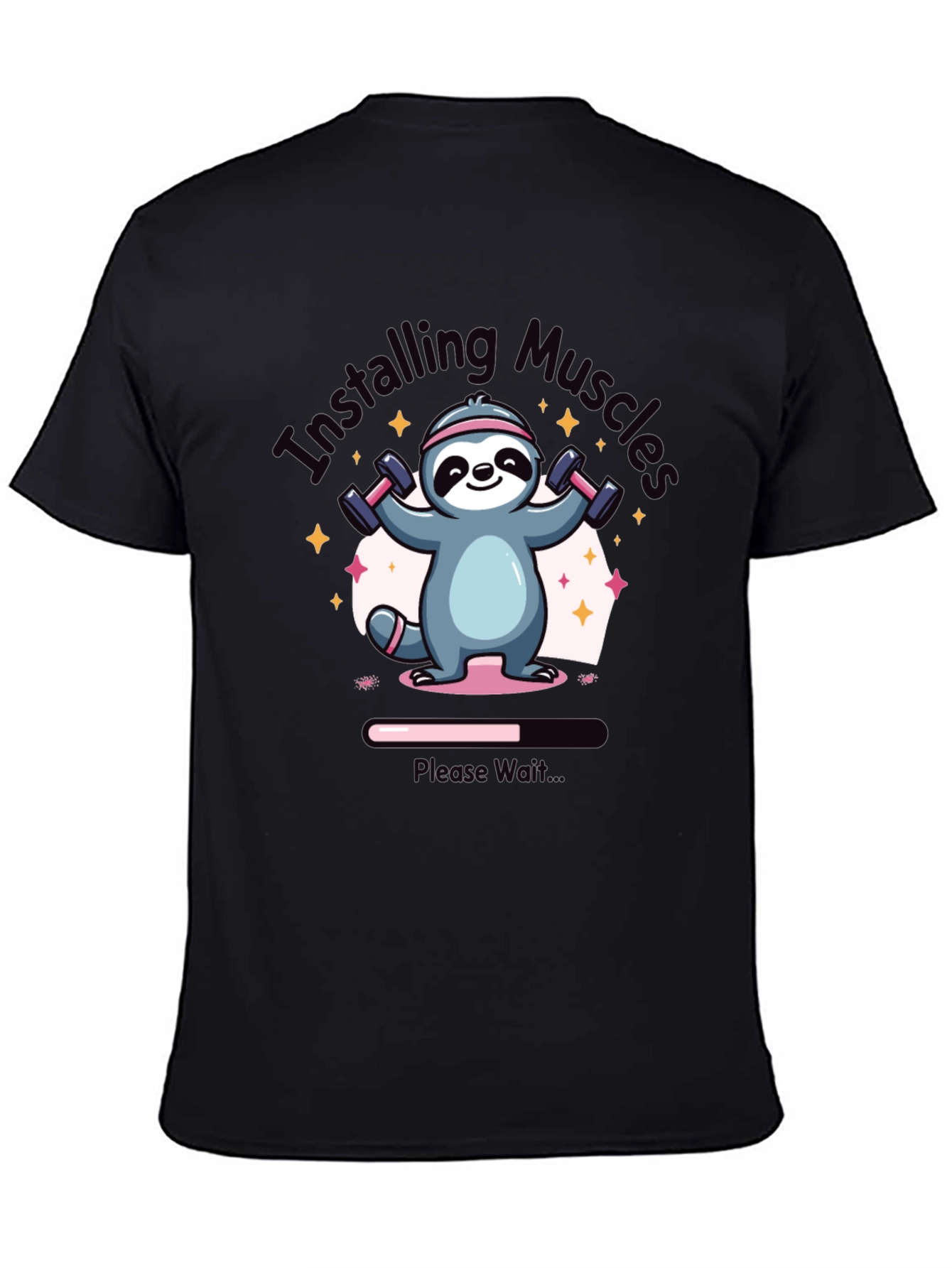 Installing Muscles Sloth Graphic Tee